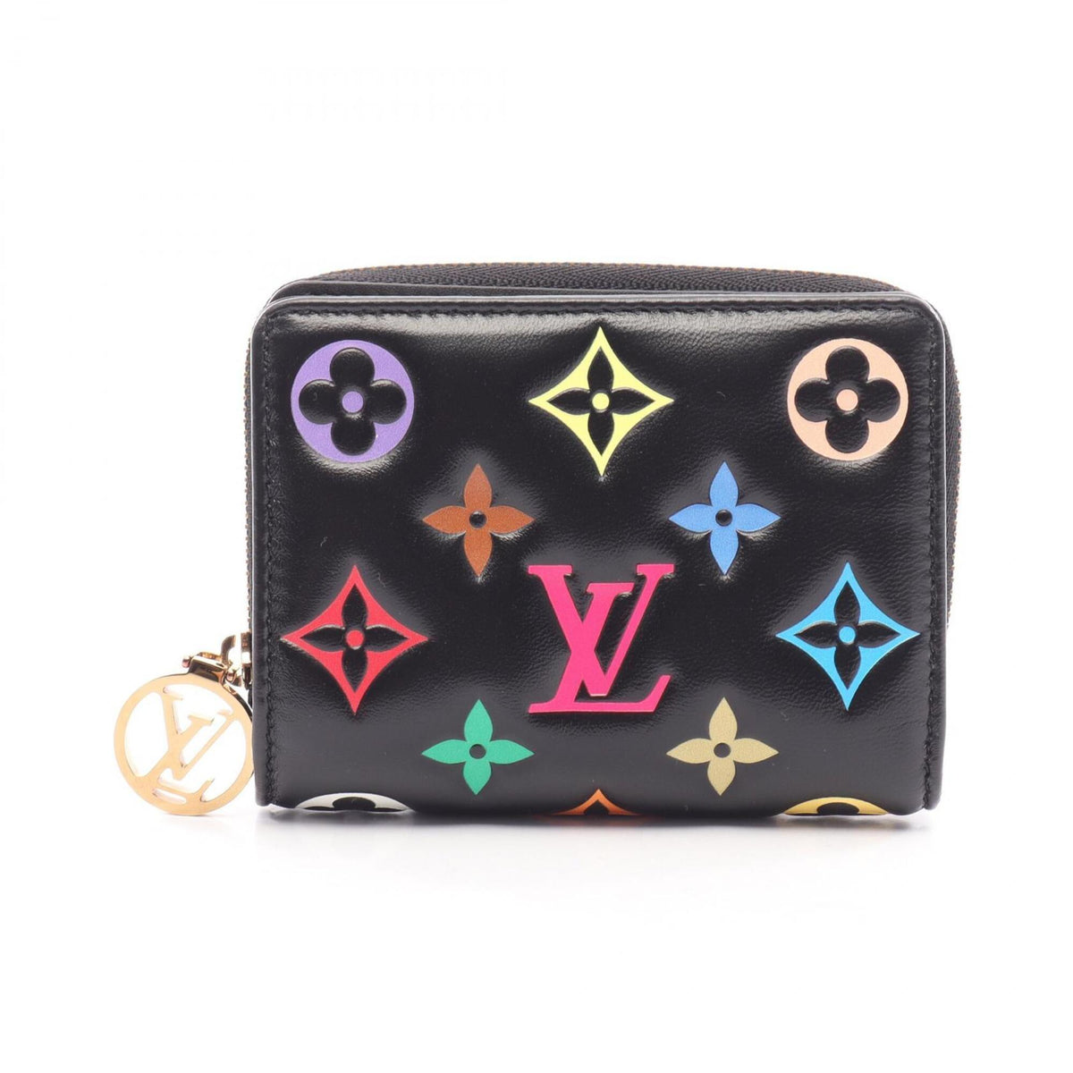 Louis Vuitton Black Multi-Color Leather Wallet (Bi-Fold) (Pre-Owned)