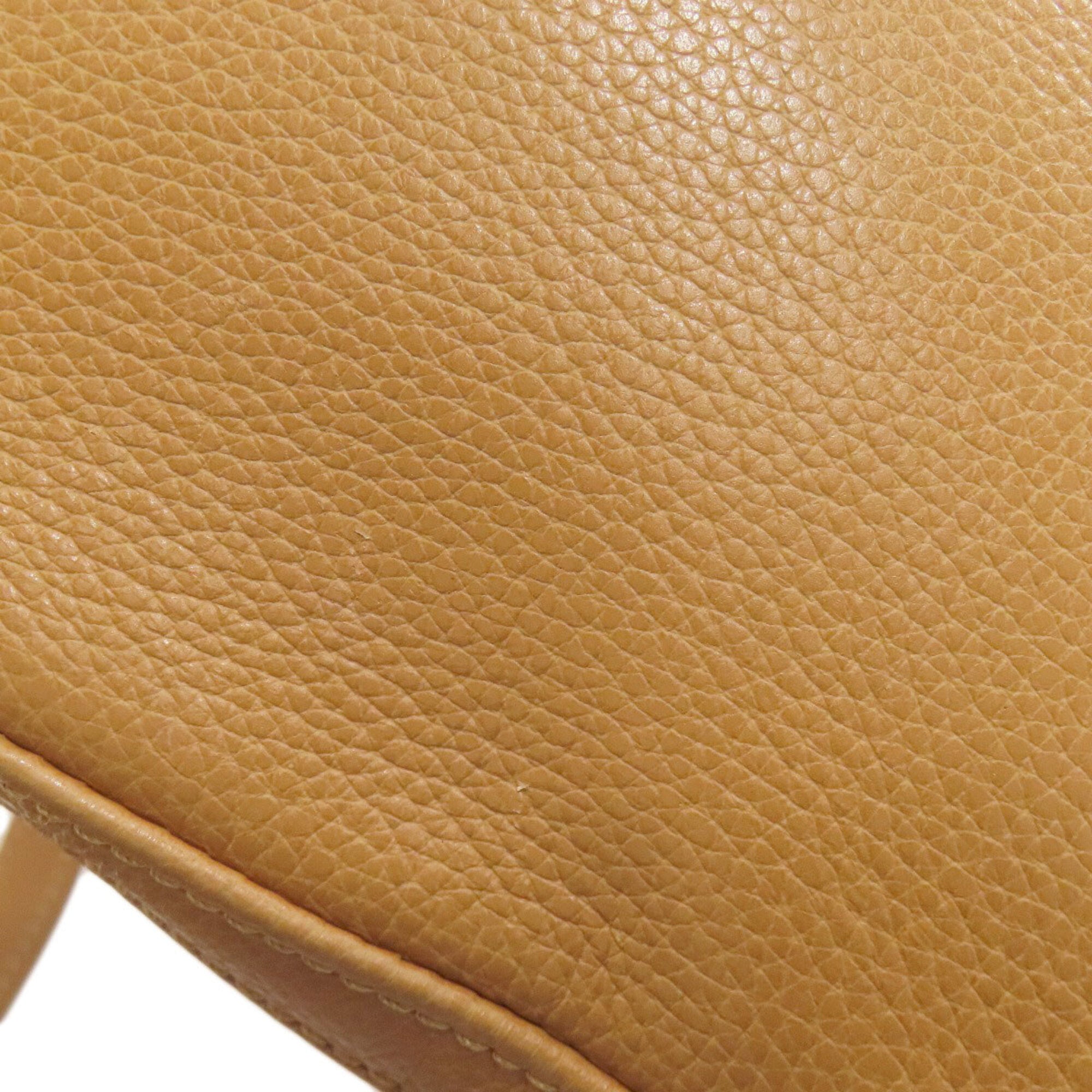 Longchamp Beige Leather Shoulder Bag (Pre-Owned)