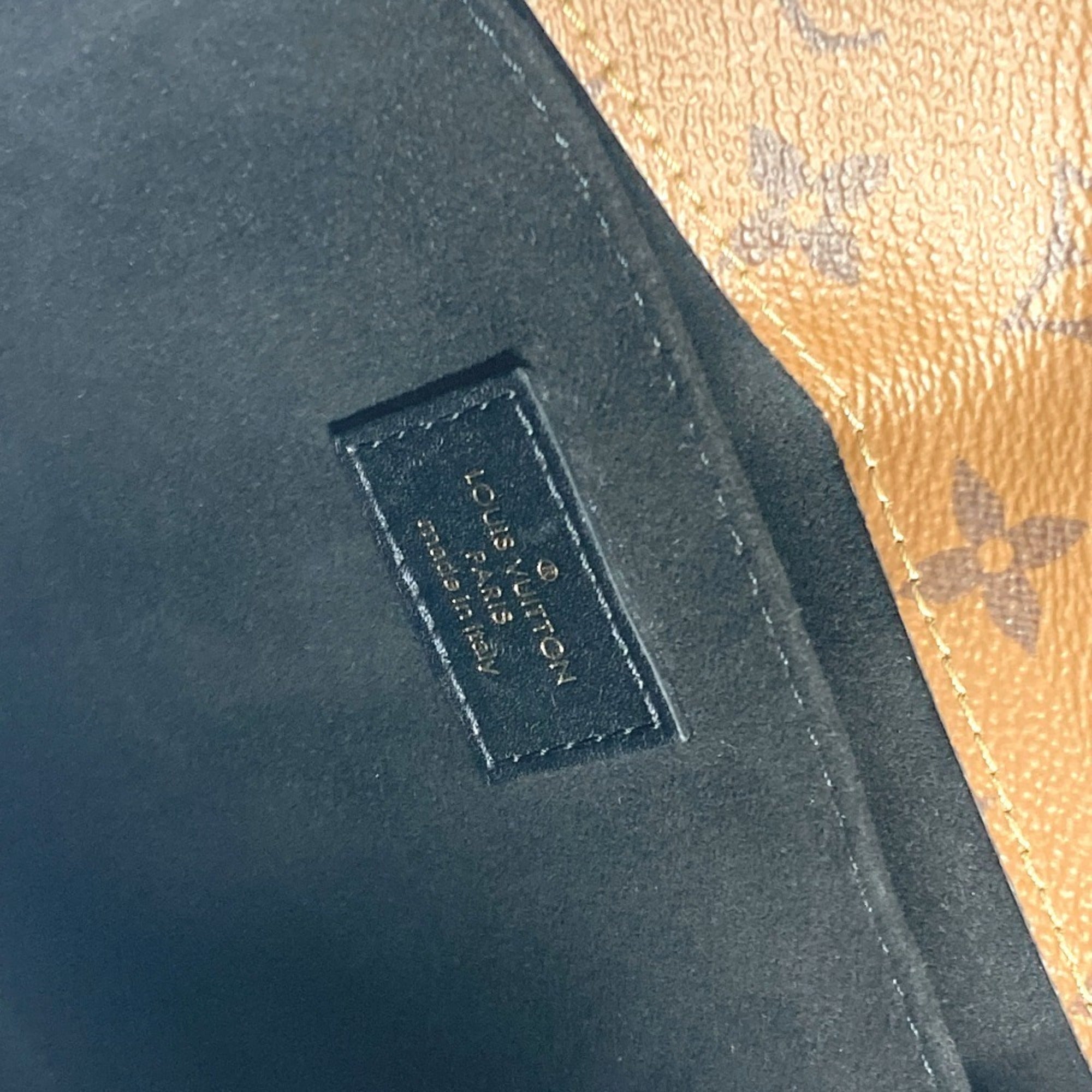 Louis Vuitton Monogram Reverse Black Brown Monogram Reverse Handbag Pochette Shoulder Bag (Pre-Owned)