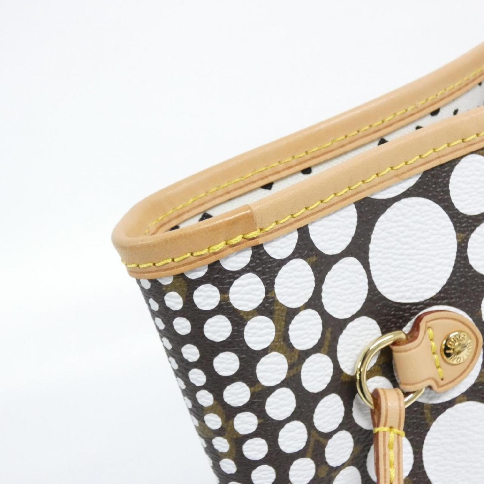 Louis Vuitton Blanc Brown White Coated Canvas Handbag (Pre-Owned)