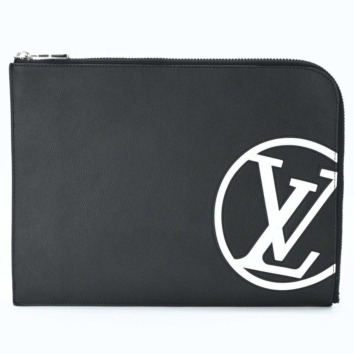 Louis Vuitton Black Leather Clutch Bag Pochette (Pre-Owned)