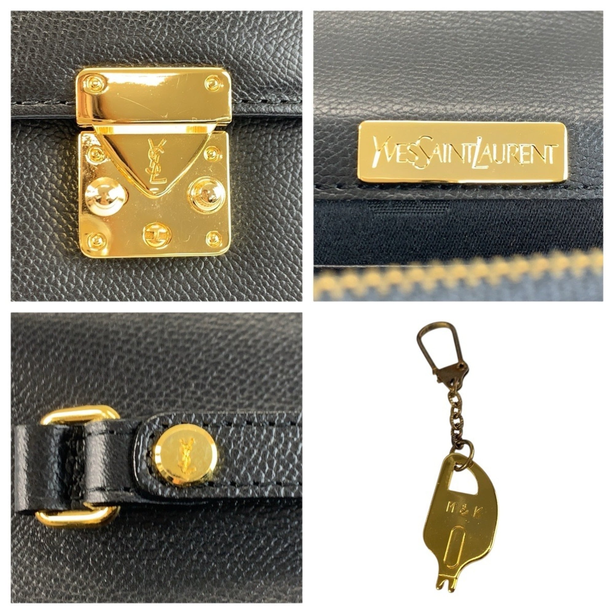 Yves Saint Laurent Black Leather Clutch Bag (Pre-Owned)