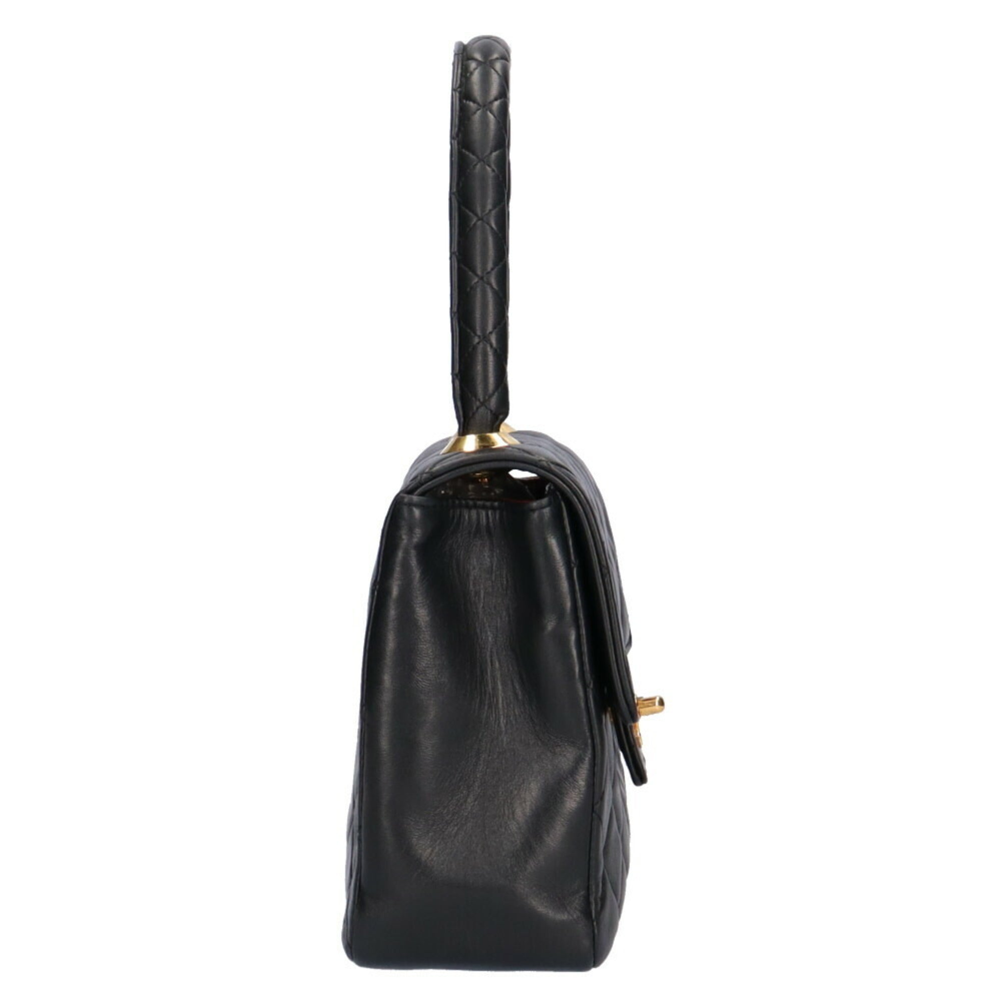 Chanel Black Leather Handbag (Pre-Owned)