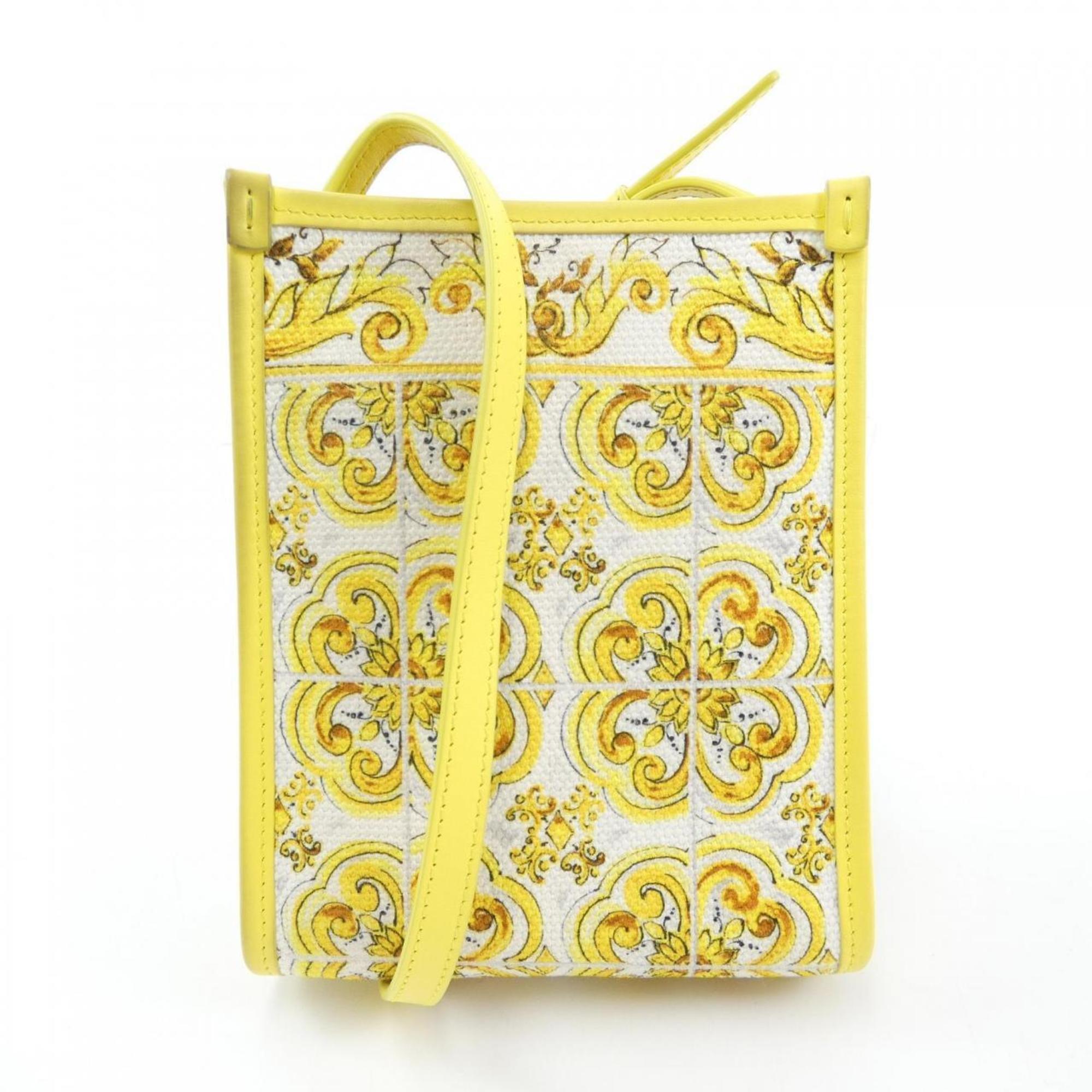 Dolce & Gabbana White Yellow Handbag (Pre-Owned)