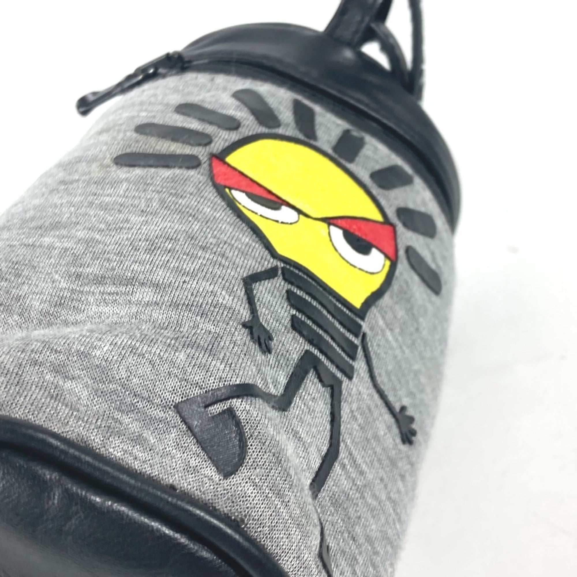 Fendi Gray Yellow Canvas Pouch (Pre-Owned)