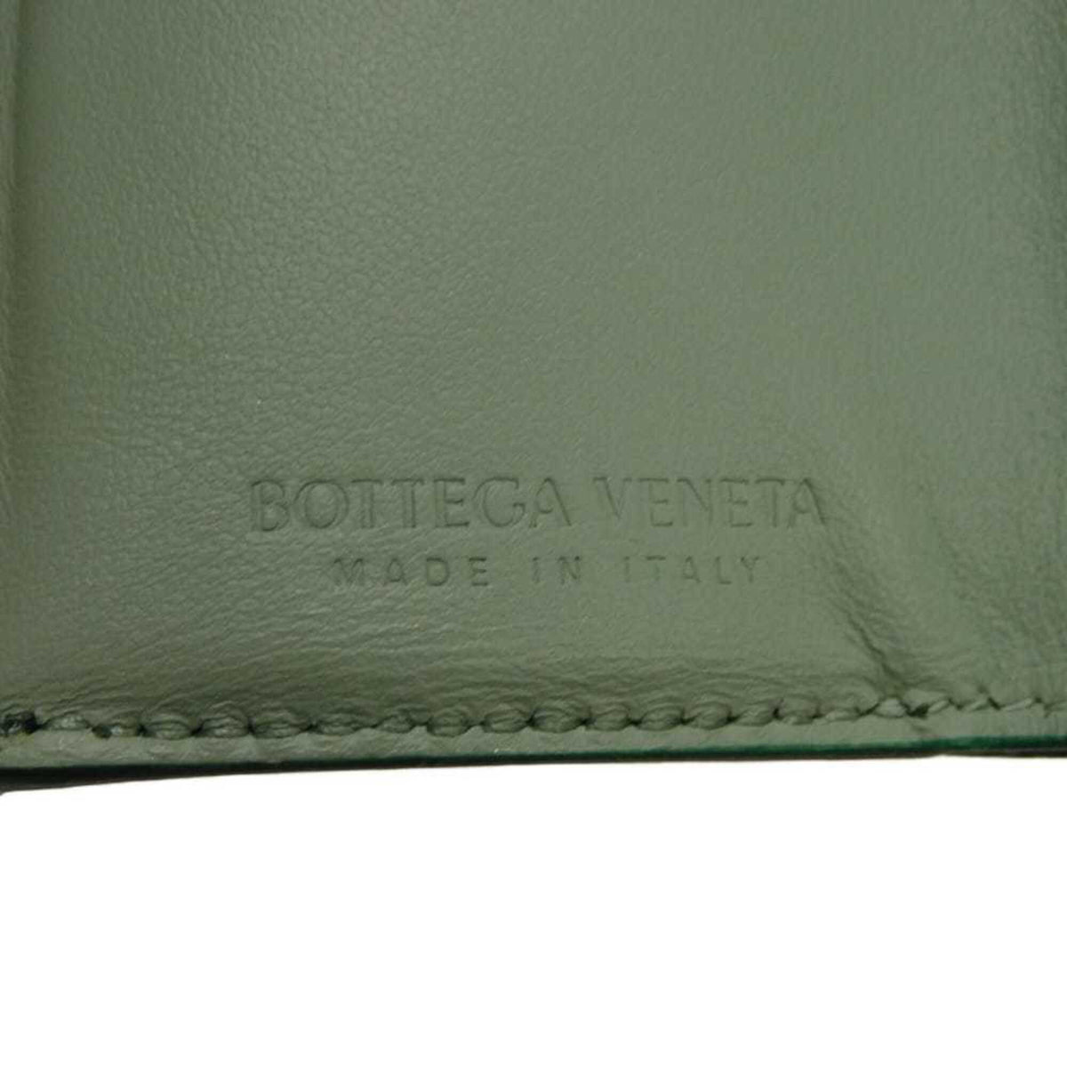 Bottega Veneta Green Intrecciato Wallet (Tri-Fold) (Pre-Owned)
