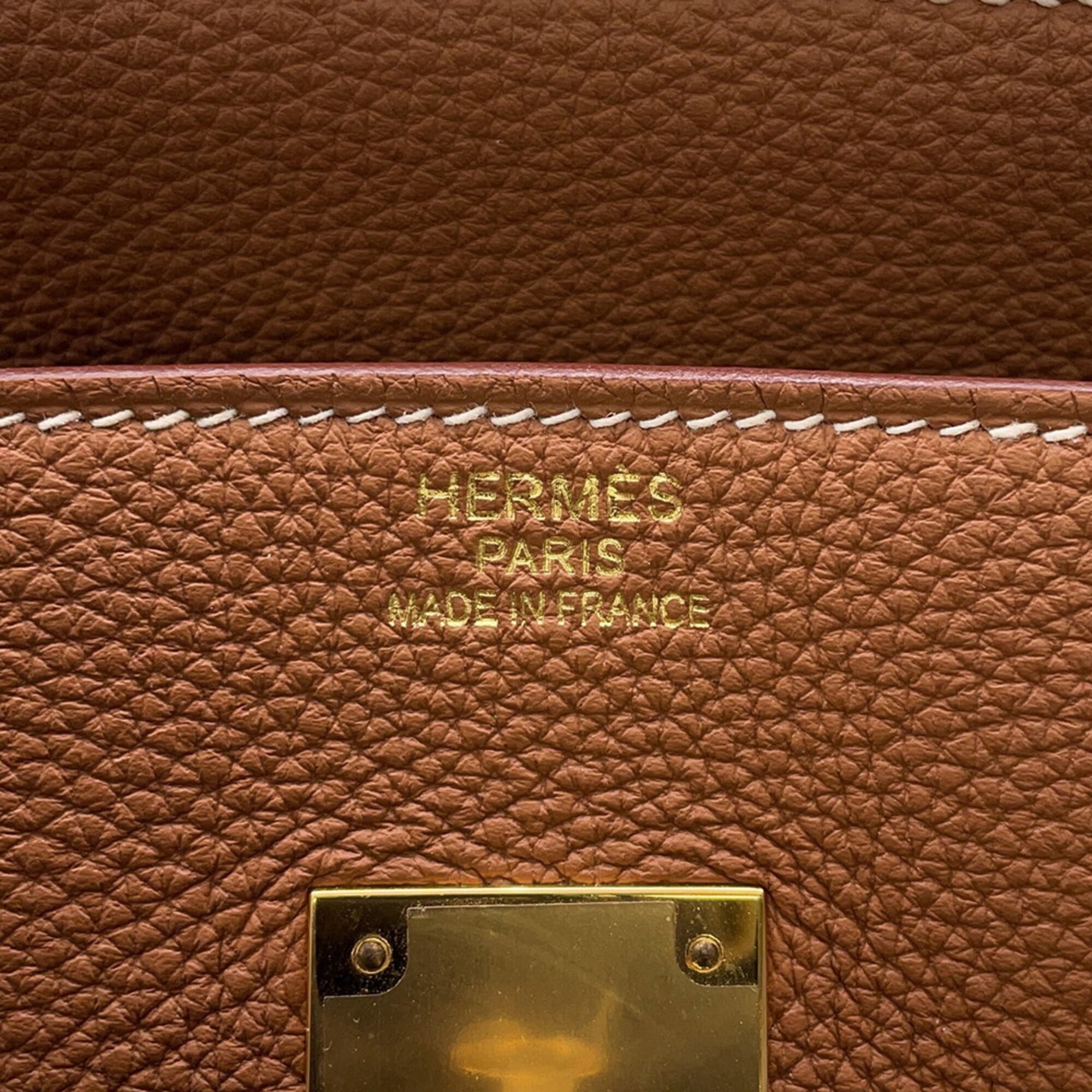 Hermes Birkin Gold Togo Leather Handbag (Pre-Owned)