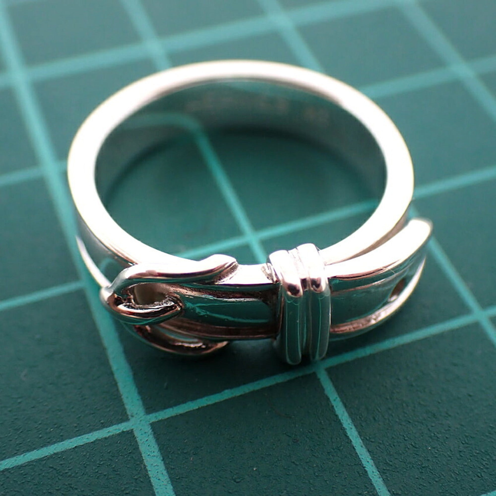 Hermes Sterling Silver 925 Band Ring (Pre-Owned)