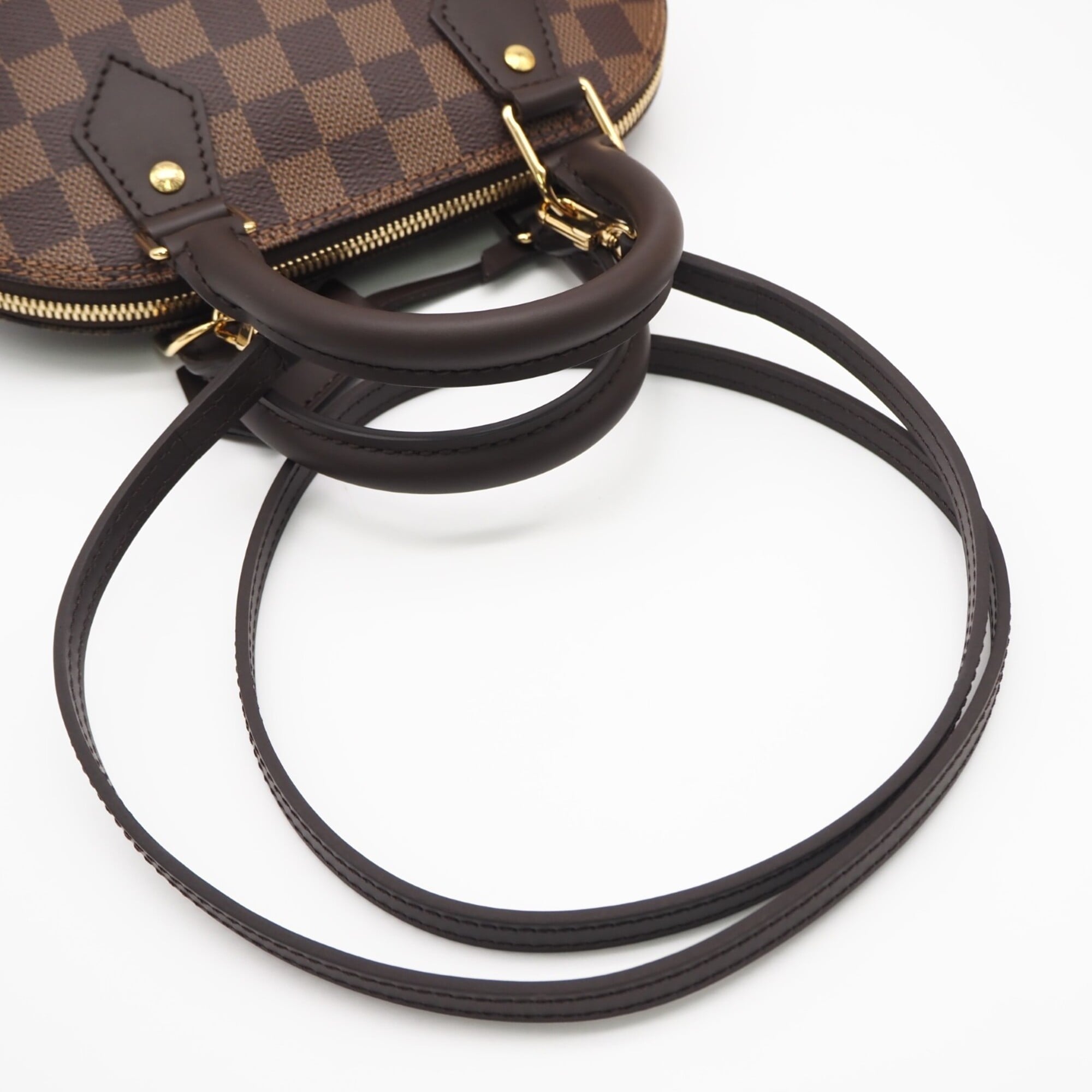 Louis Vuitton Damier Beige Brown Coated Canvas Leather Handbag (Pre-Owned)