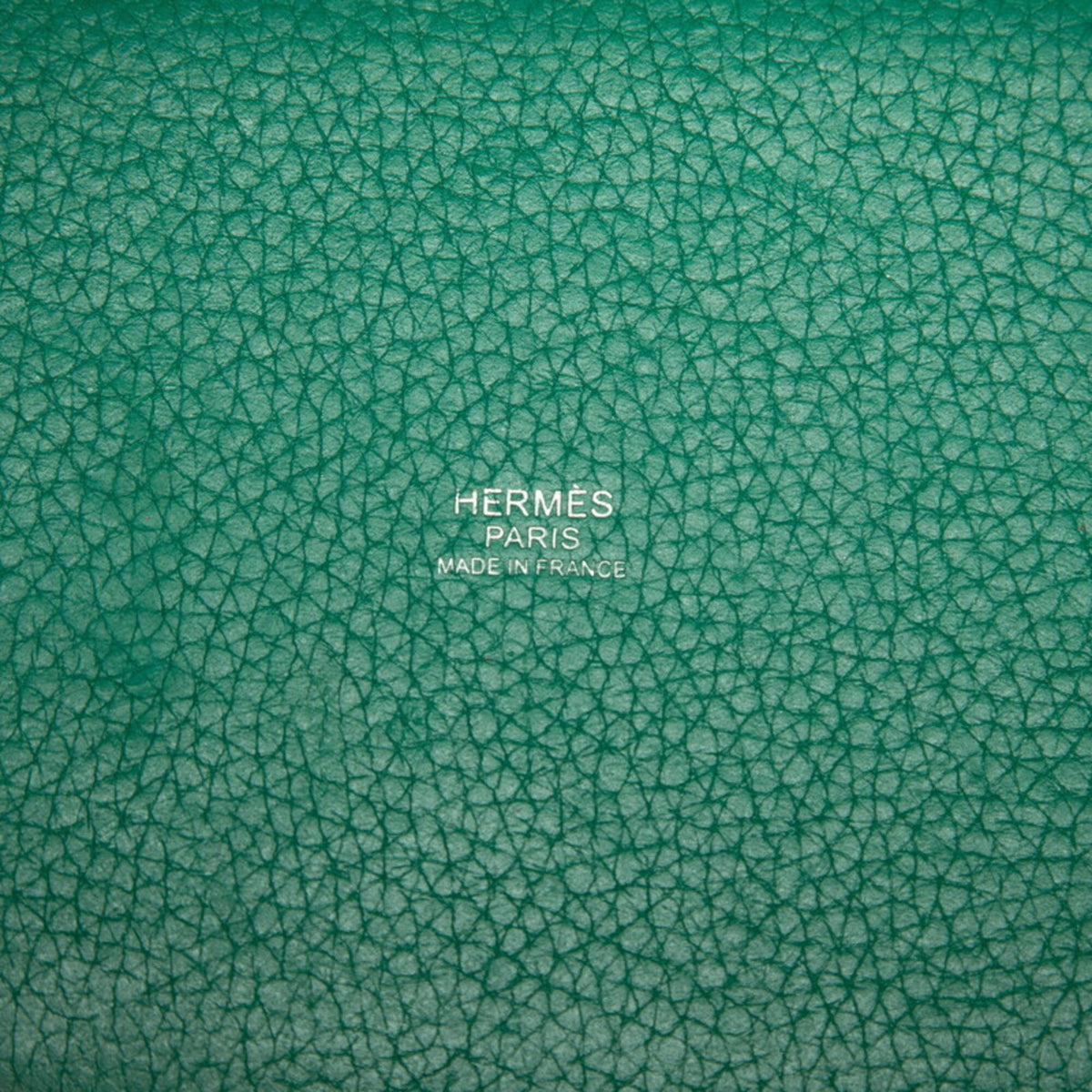 Hermes Green Taurillon Clemence Leather Handbag (Pre-Owned)