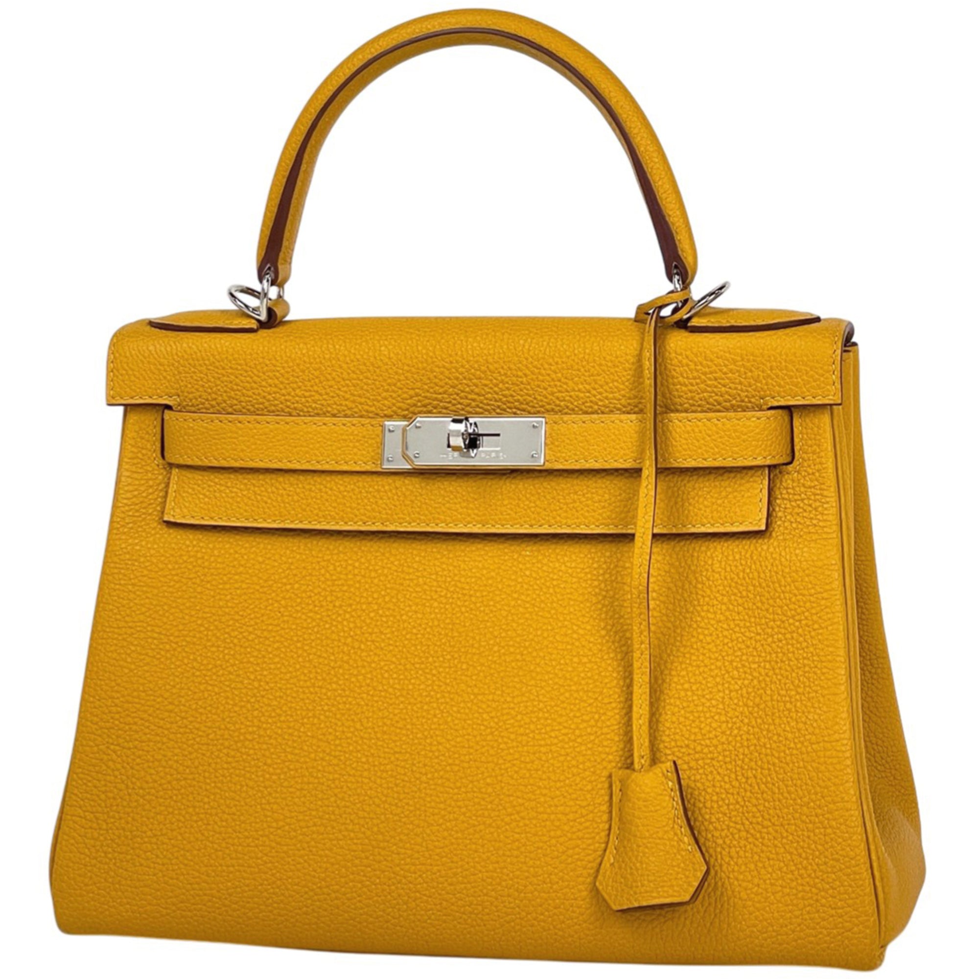 Hermes Kelly Jaune Togo Leather Handbag Shoulder Bag (Pre-Owned)