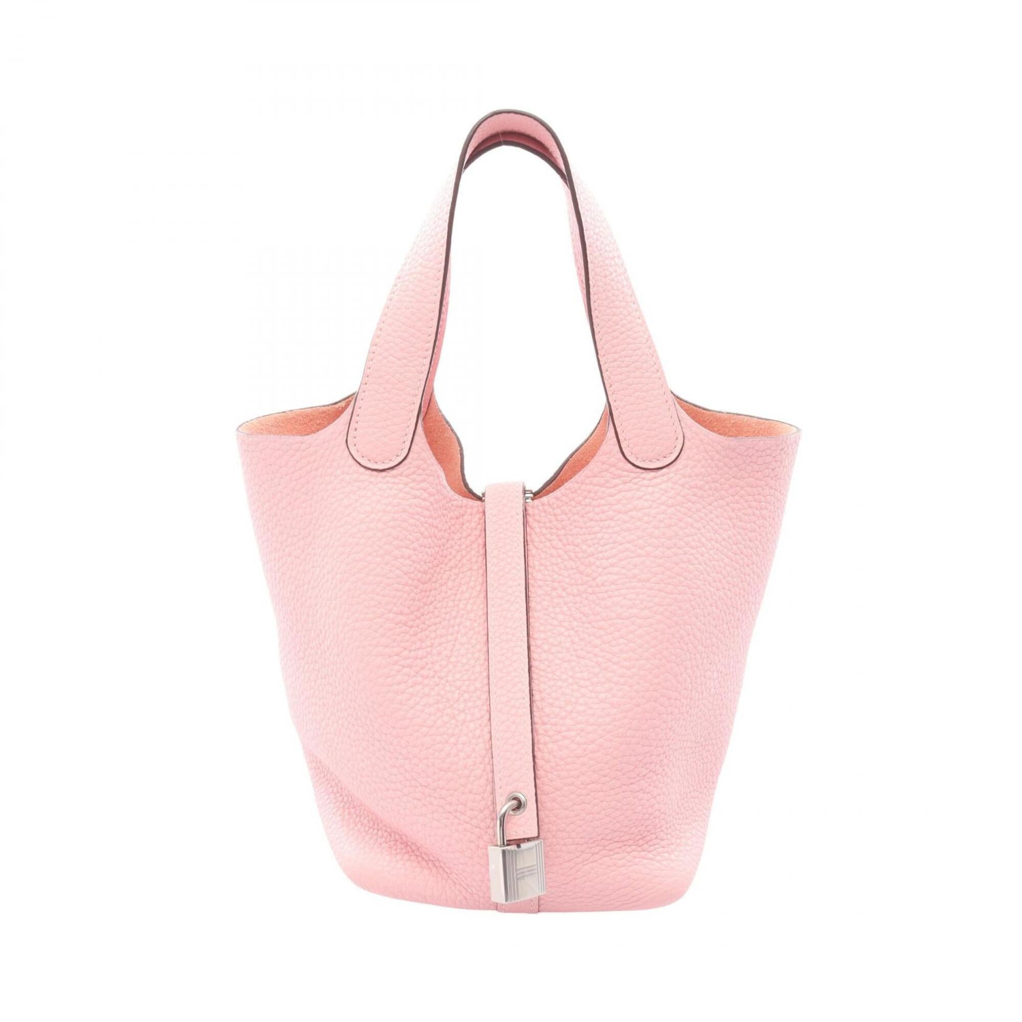 Hermes Pink Leather Handbag (Pre-Owned)