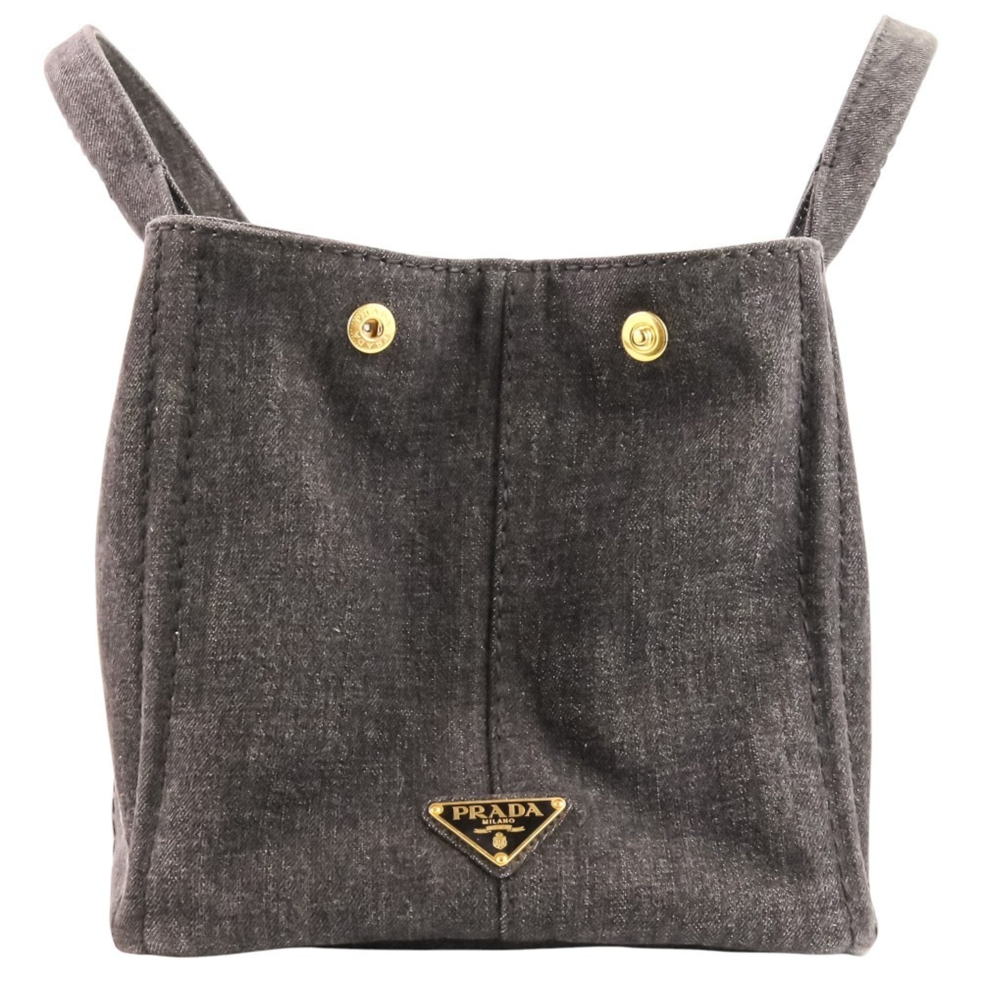 Prada Black Canapa Tote Bag (Pre-Owned)