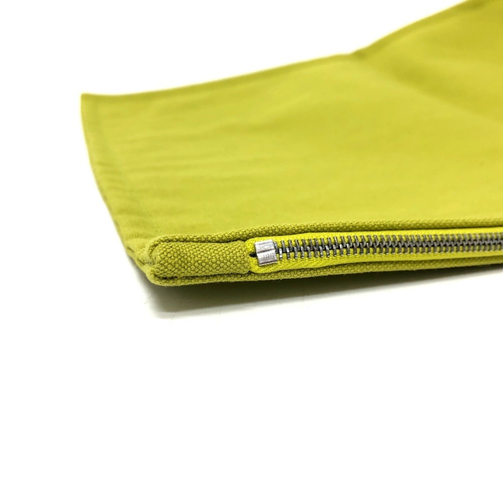 Hermes Green Canvas Pouch (Pre-Owned)