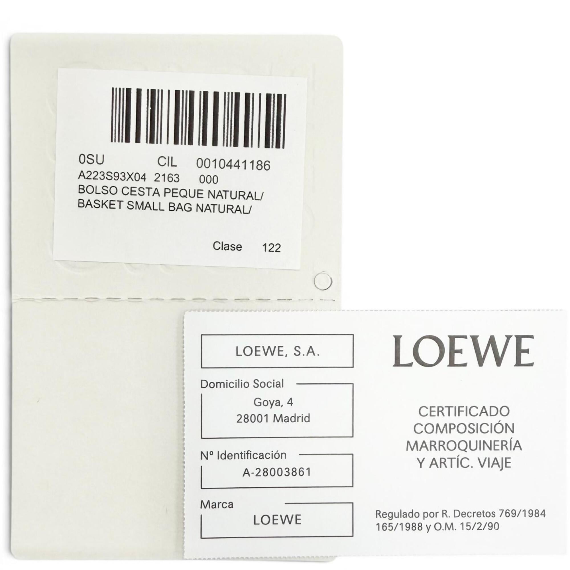 Loewe White Leather Basket Handbag (Pre-Owned)