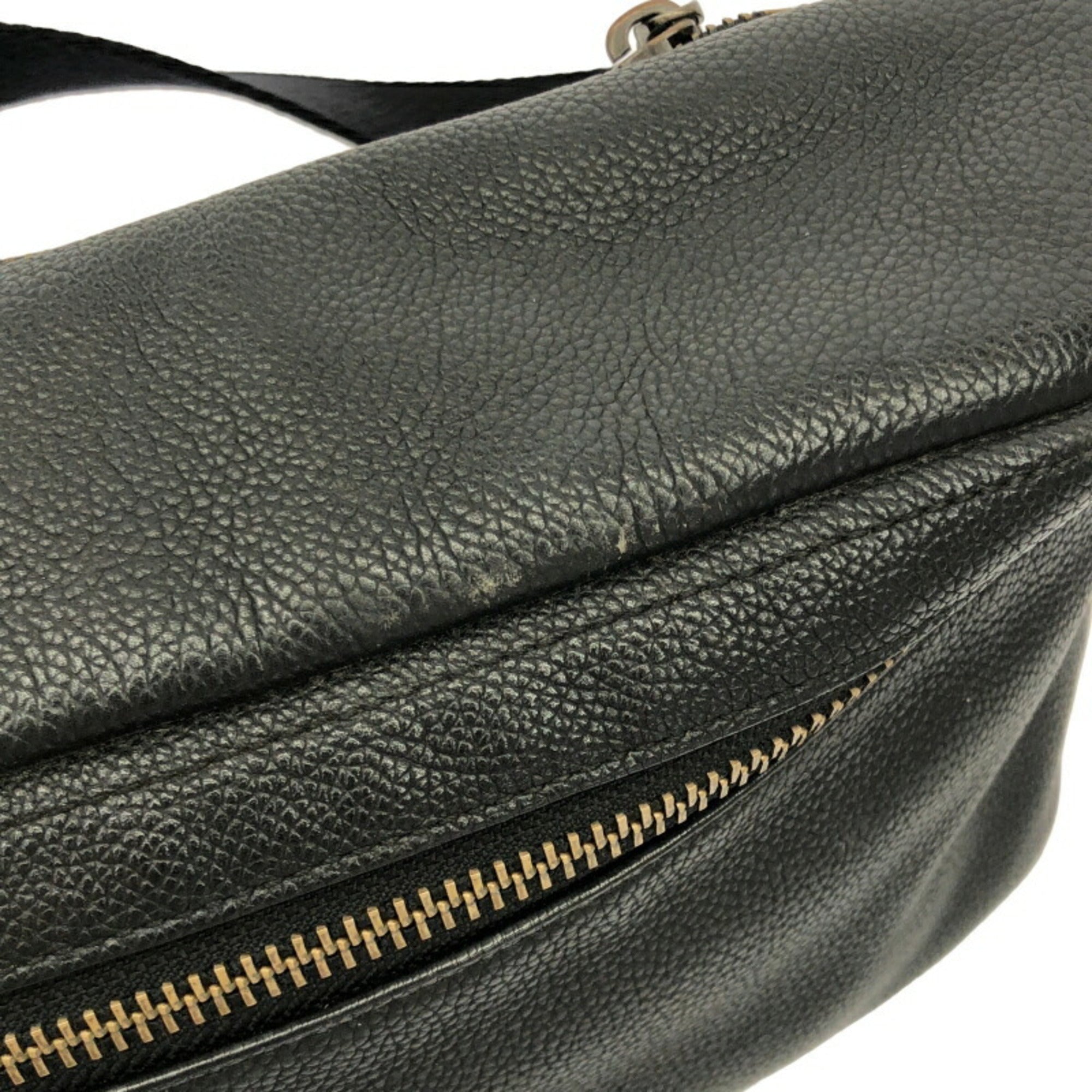 Coach Black Leather Fanny Pack (Pre-Owned)