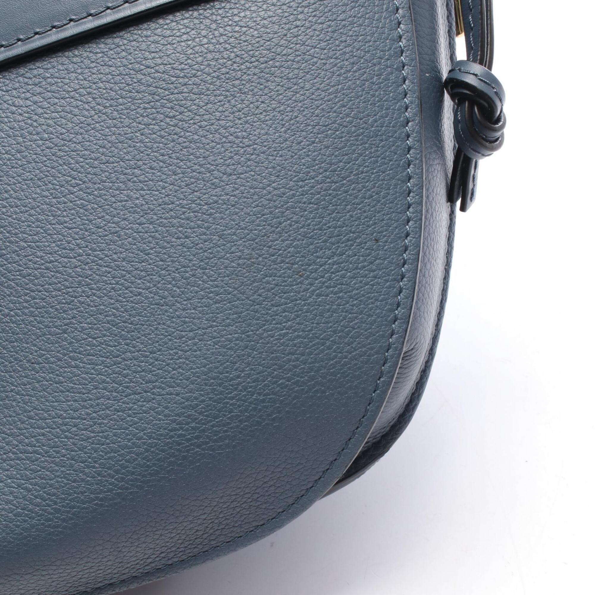 Loewe Blue Leather Handbag Shoulder Bag (Pre-Owned)