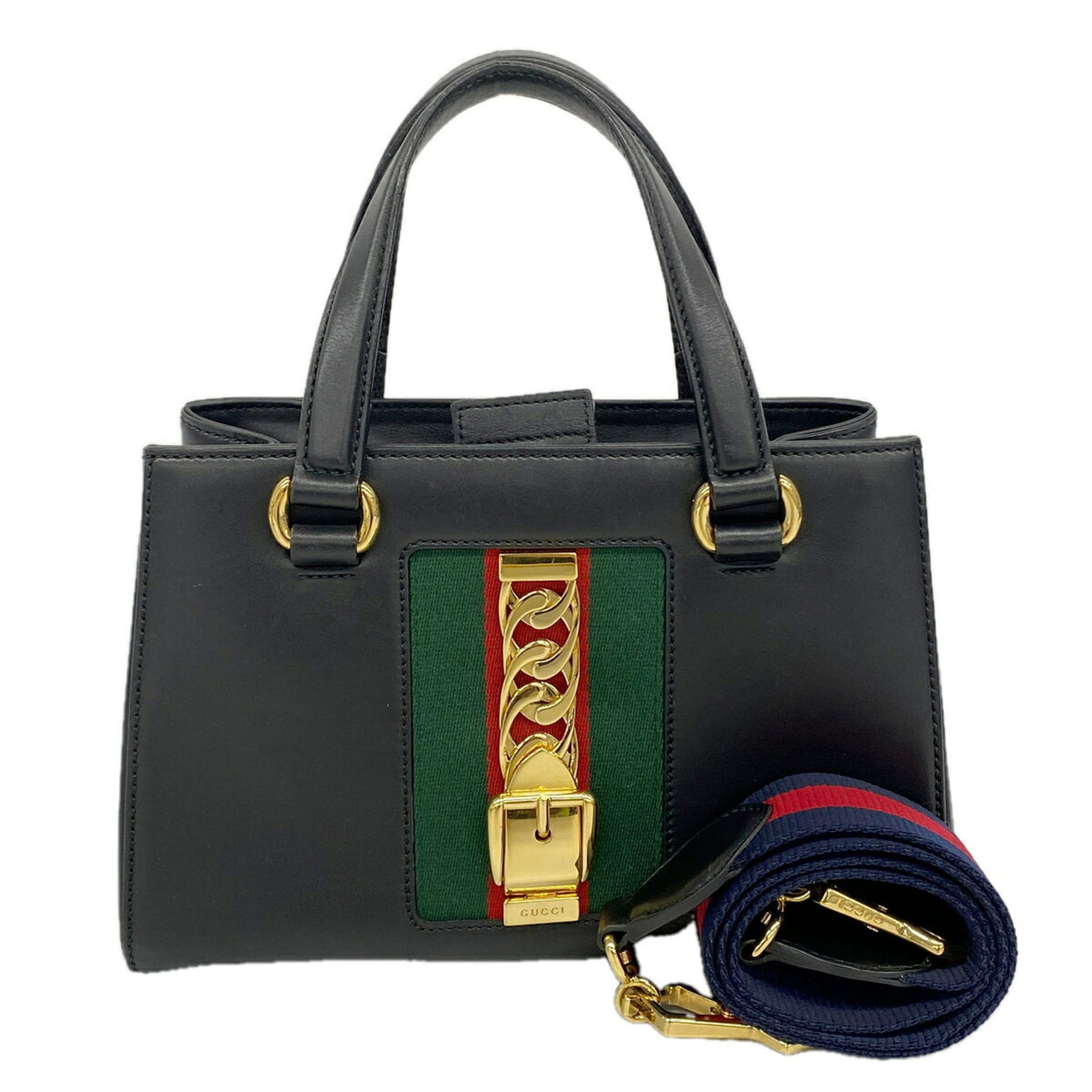 Gucci Black Leather Handbag (Pre-Owned)