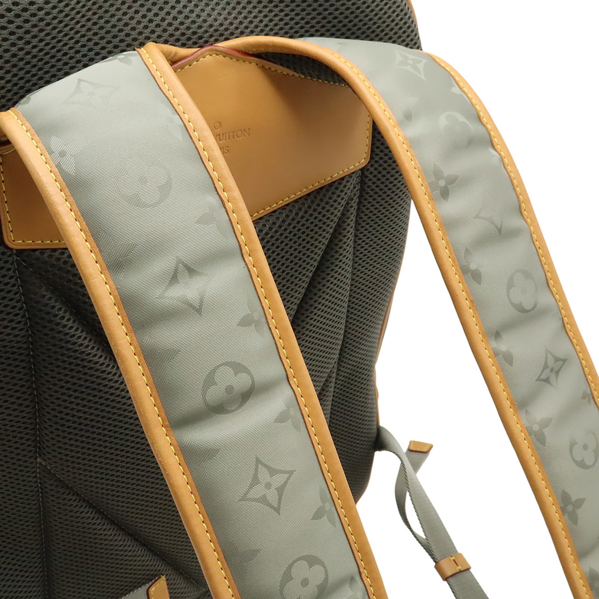 Louis Vuitton Gray Canvas Backpack (Pre-Owned)