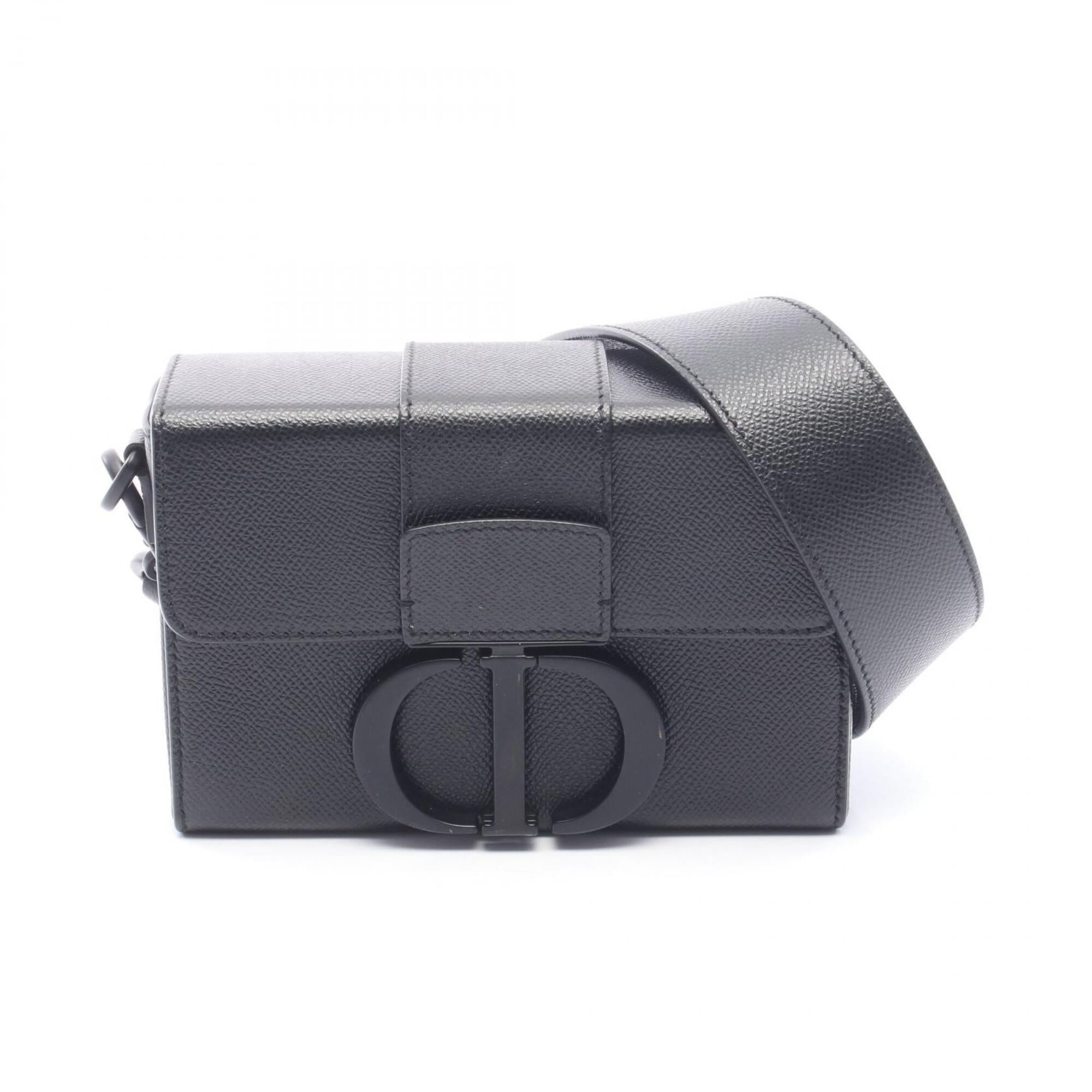 Christian Dior Black Leather Handbag Shoulder Bag (Pre-Owned)