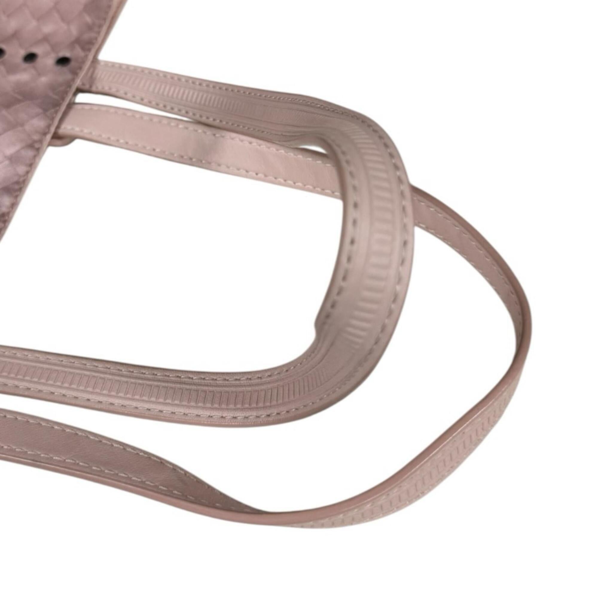 Bottega Veneta Intrecciolusion Pink Nylon Tote Bag (Pre-Owned)