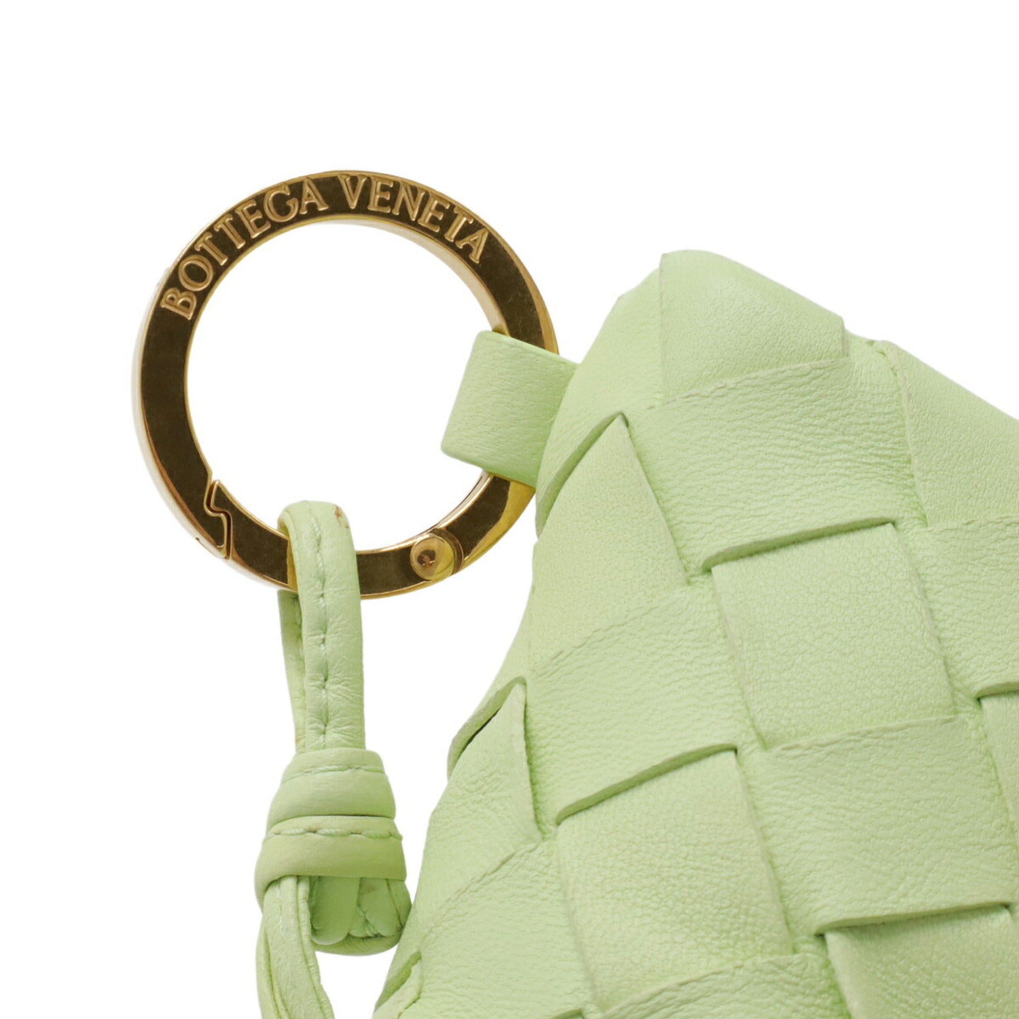 Bottega Veneta Intrecciato Lime Green Leather Coin Purse/Coin Case (Pre-Owned)