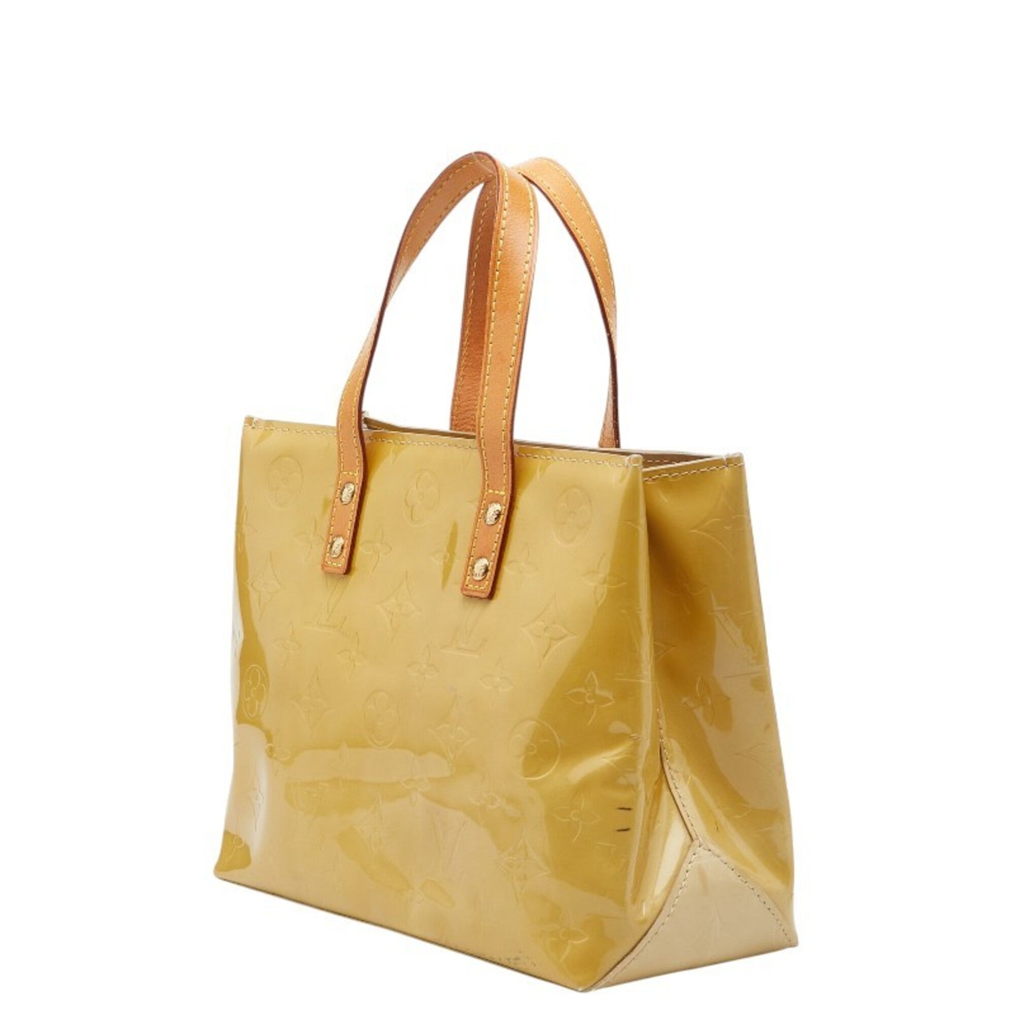 Louis Vuitton Beige Patent Leather Handbag (Pre-Owned)