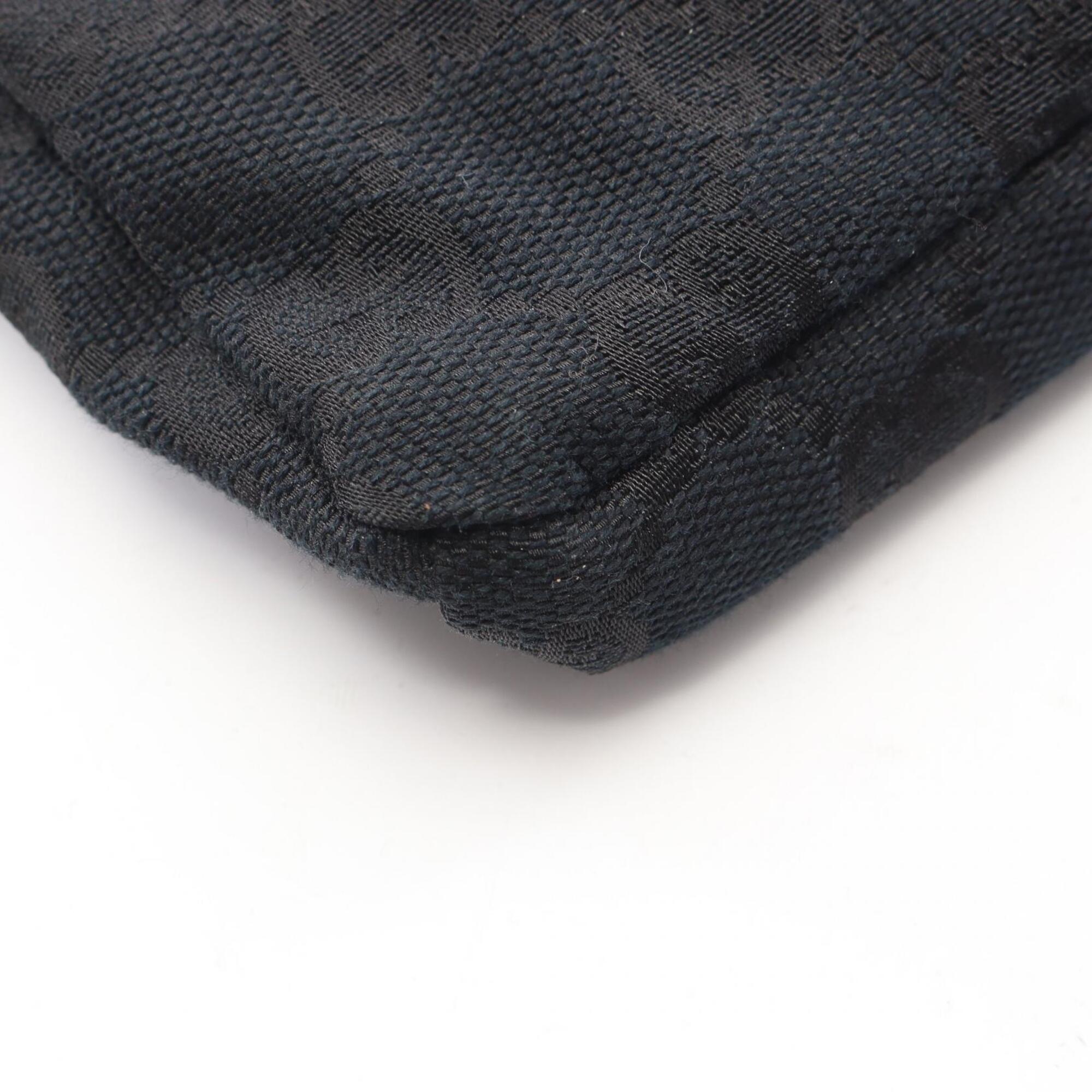 Gucci Black Canvas Leather Fanny Pack Handbag (Pre-Owned)