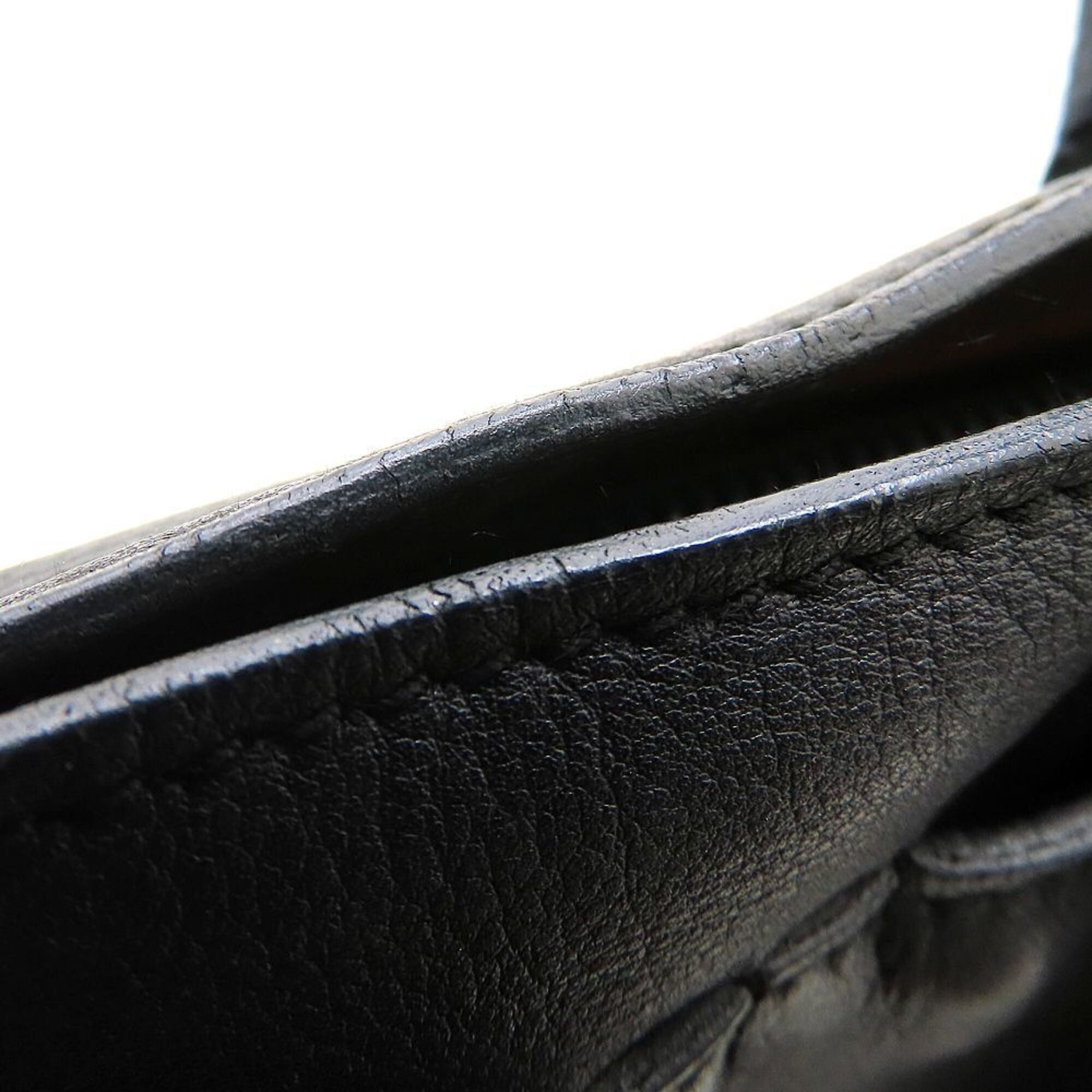 Hermes Black Veau Derma Handbag (Pre-Owned)