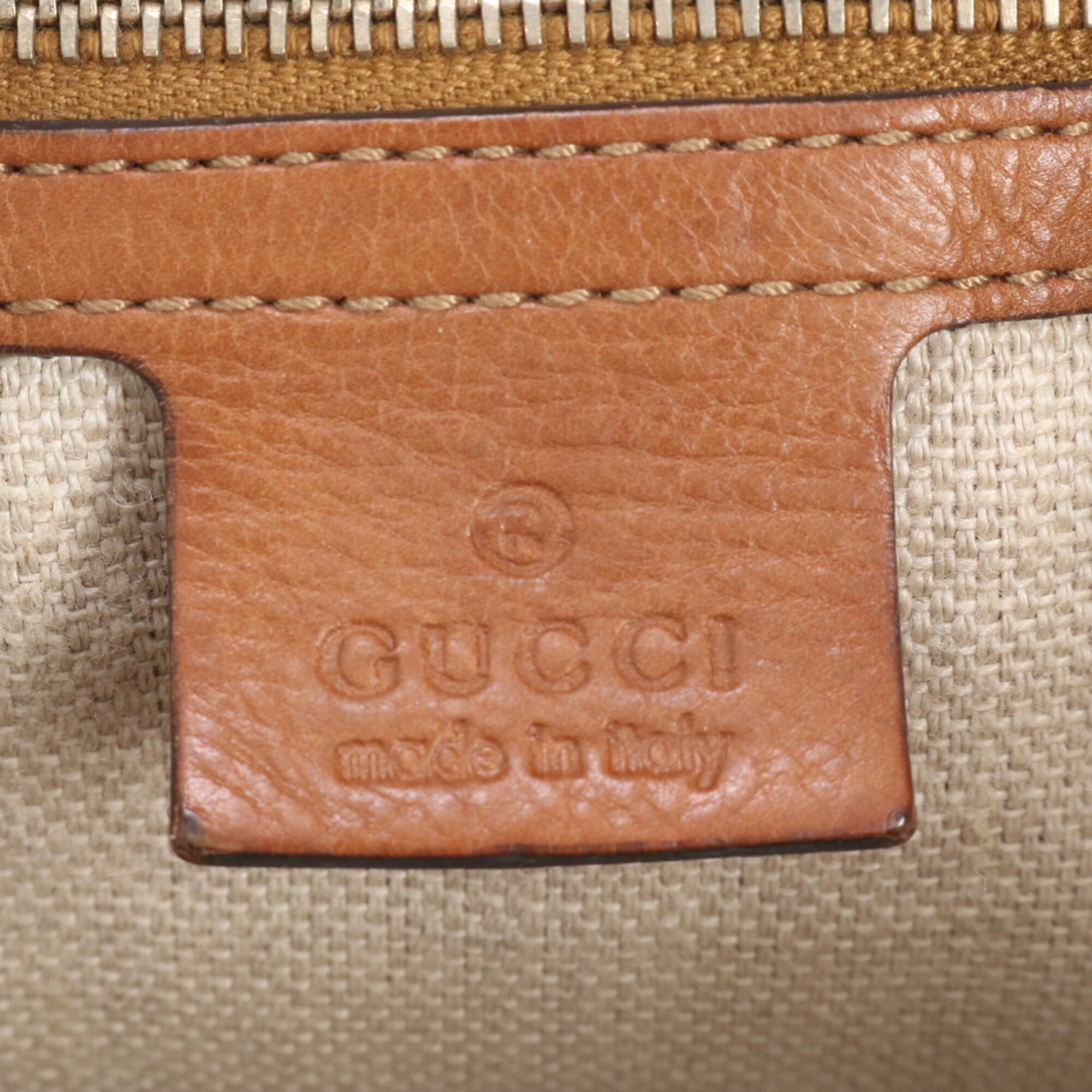 Gucci Beige Gg Canvas Handbag Shoulder Bag Tote Bag (Pre-Owned)