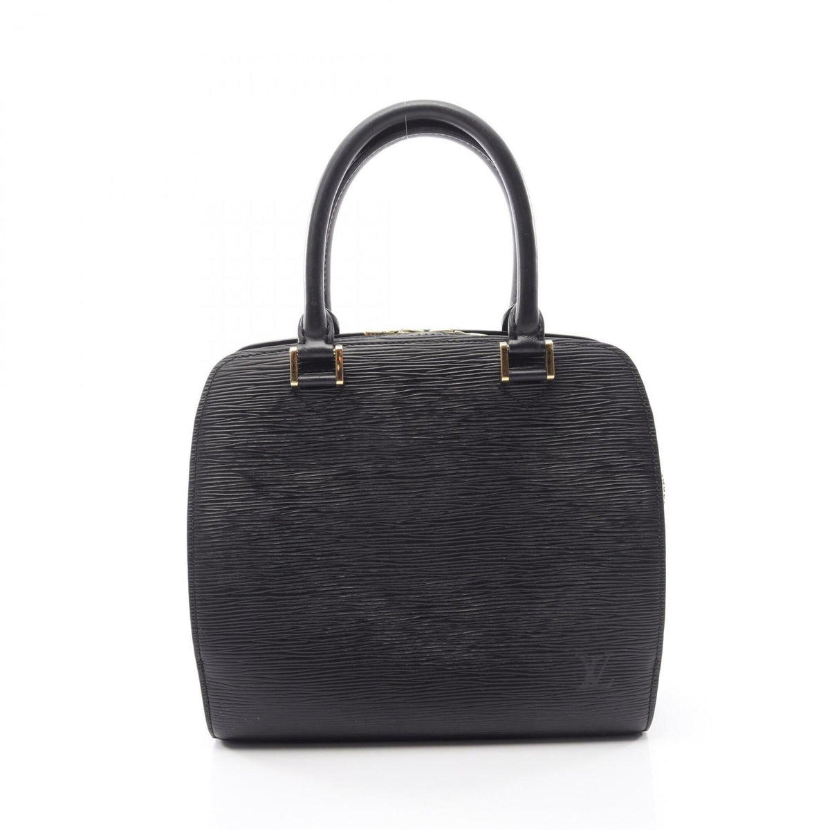 Louis Vuitton Black Leather Handbag (Pre-Owned)