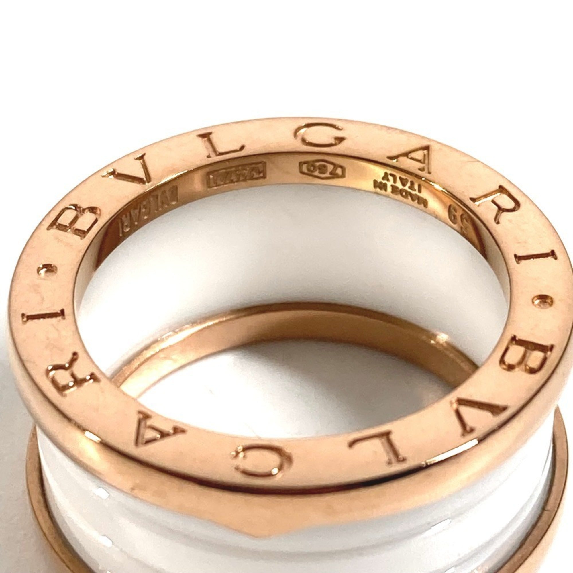 Bvlgari Pink Gold White Pink Gold (18K) Band Ring (Pre-Owned)