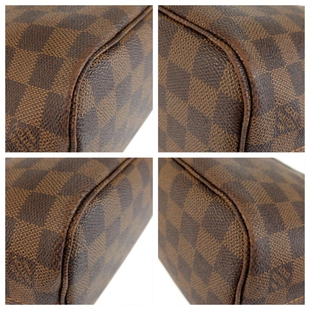 Louis Vuitton Brown Damier Canvas Pvc Leather Handbag Tote Bag (Pre-Owned)