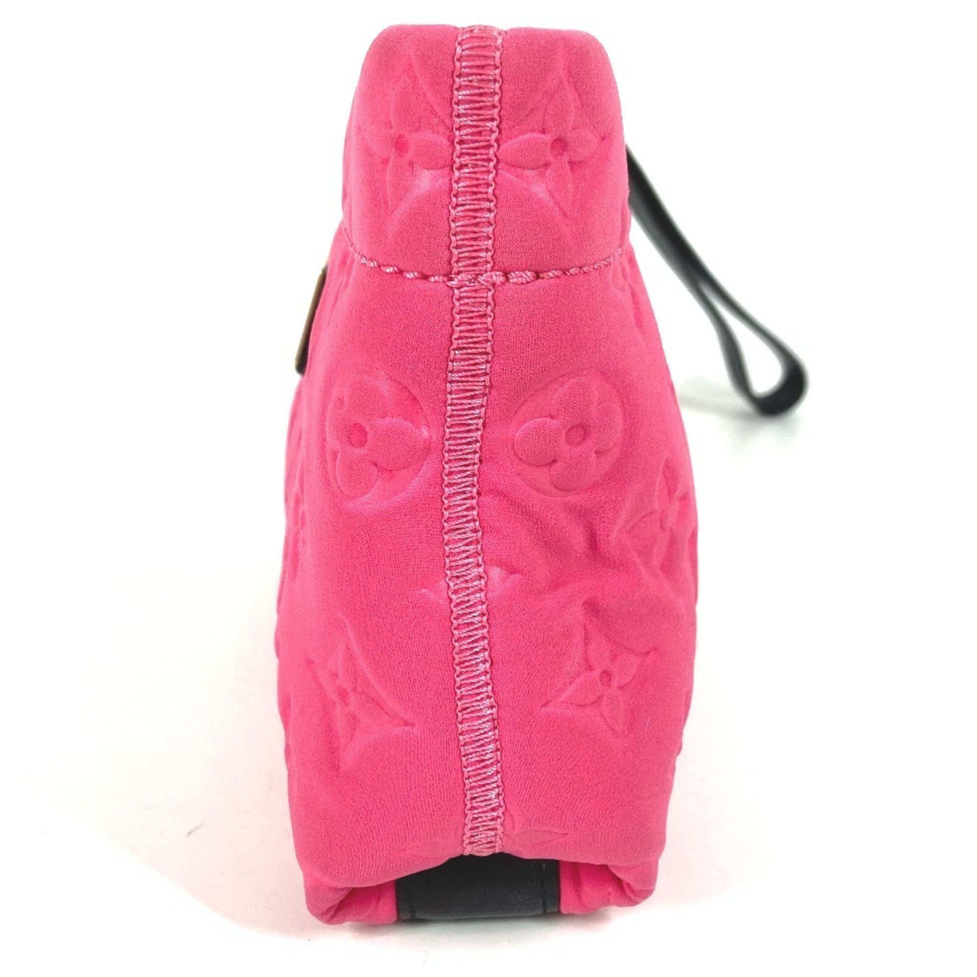 Louis Vuitton Black Galle Monogram Pink Monogram Clutch Bag Pouch (Pre-Owned)