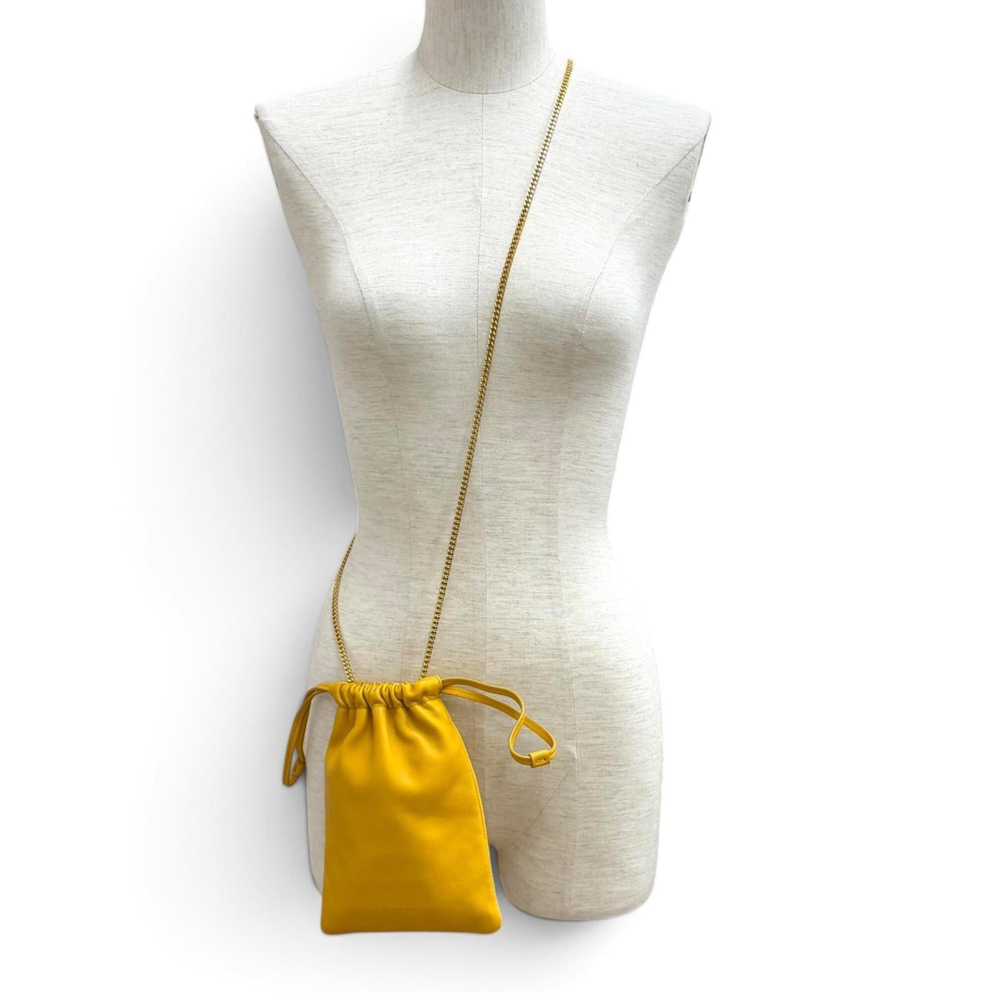 Saint Laurent Yellow Leather Shoulder Bag (Pre-Owned)