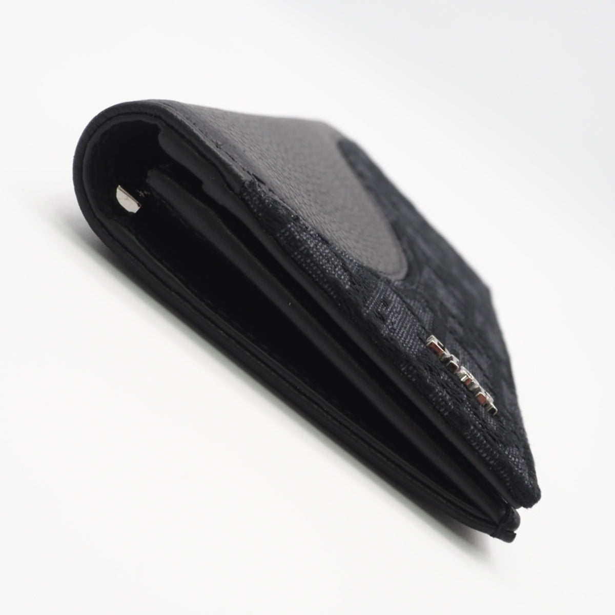 Christian Dior Black Jacquard Long Wallet (Bi-Fold) (Pre-Owned)