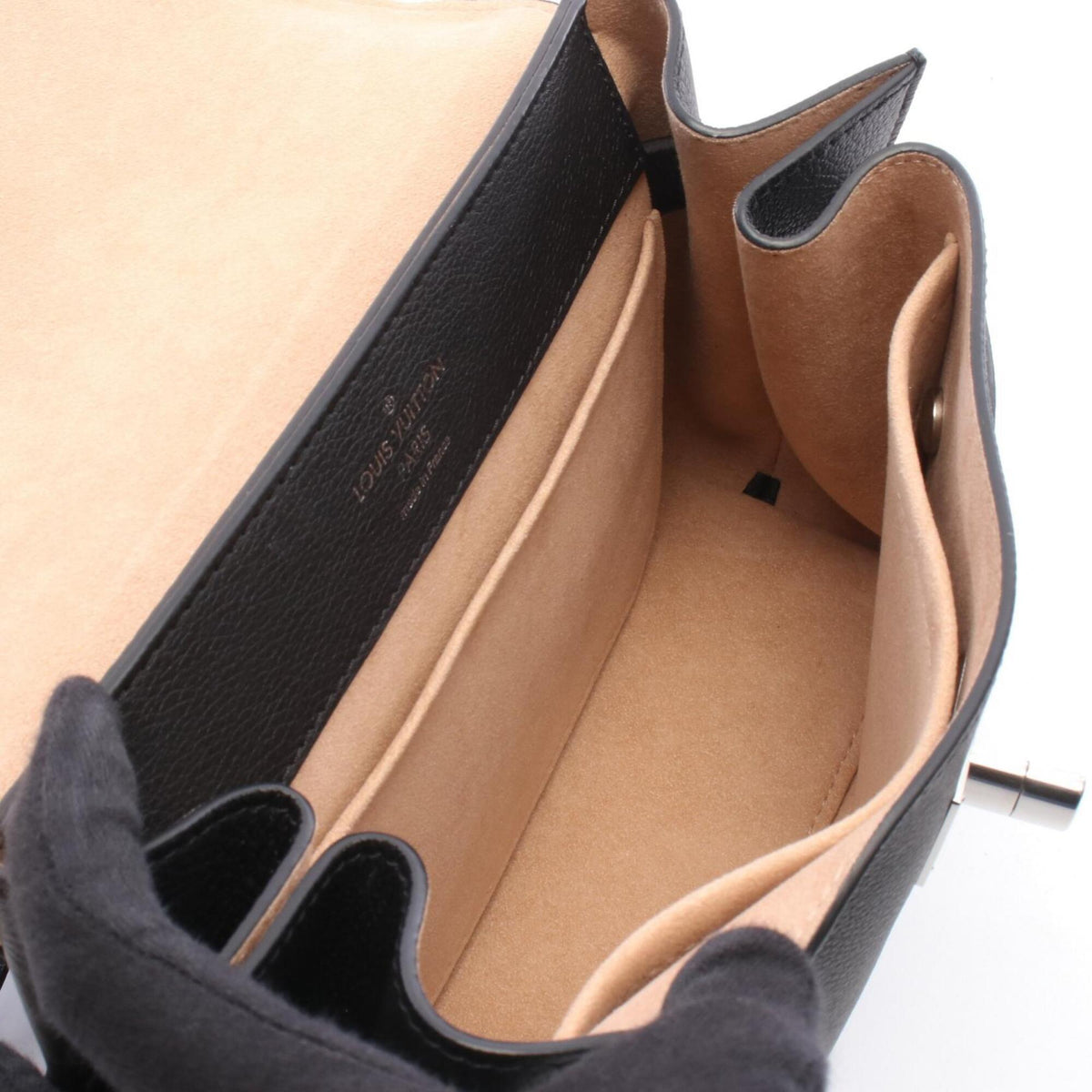 Louis Vuitton Black Noir Leather Handbag (Pre-Owned)
