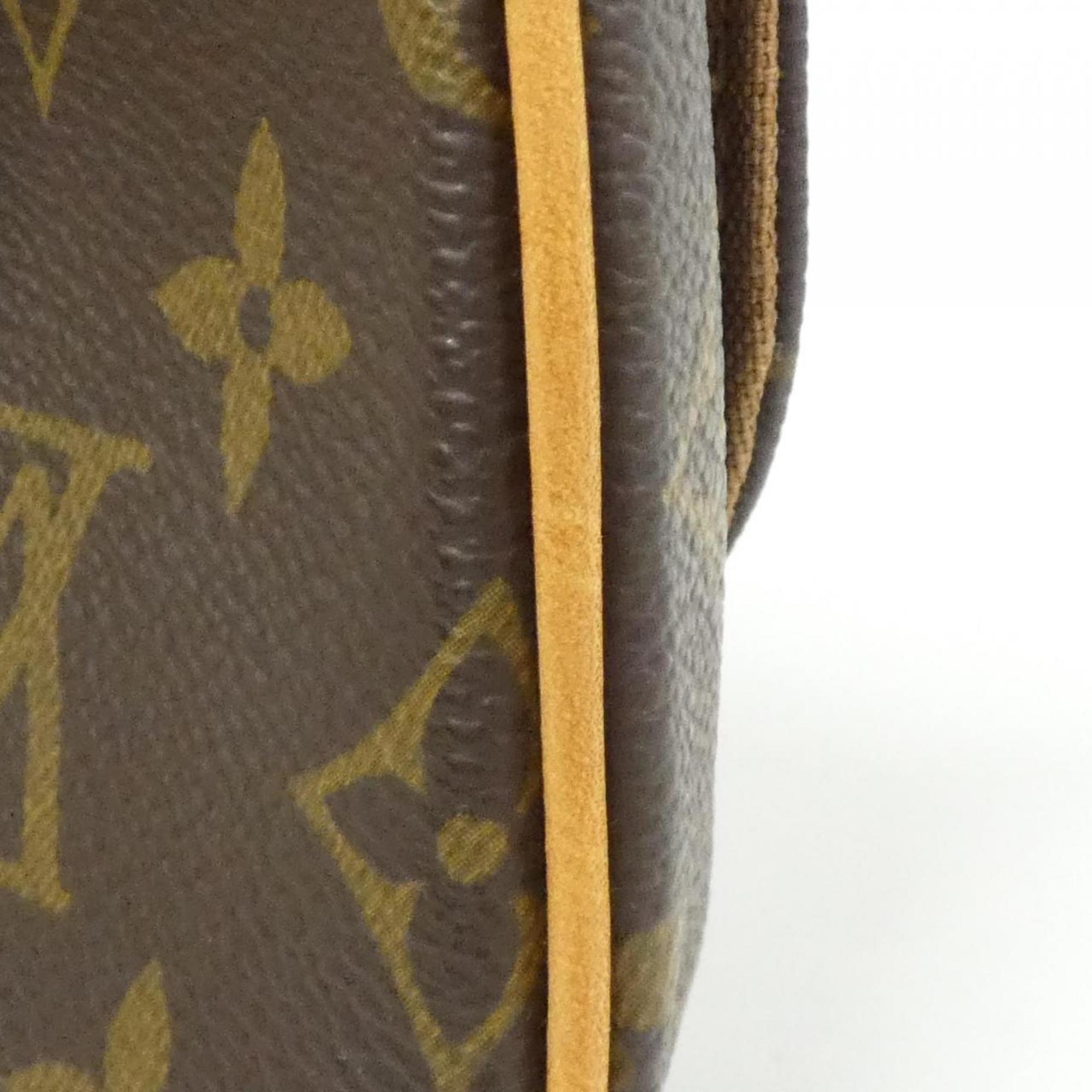 Louis Vuitton Monogram Marron Coated Canvas Fanny Pack Pochette (Pre-Owned)