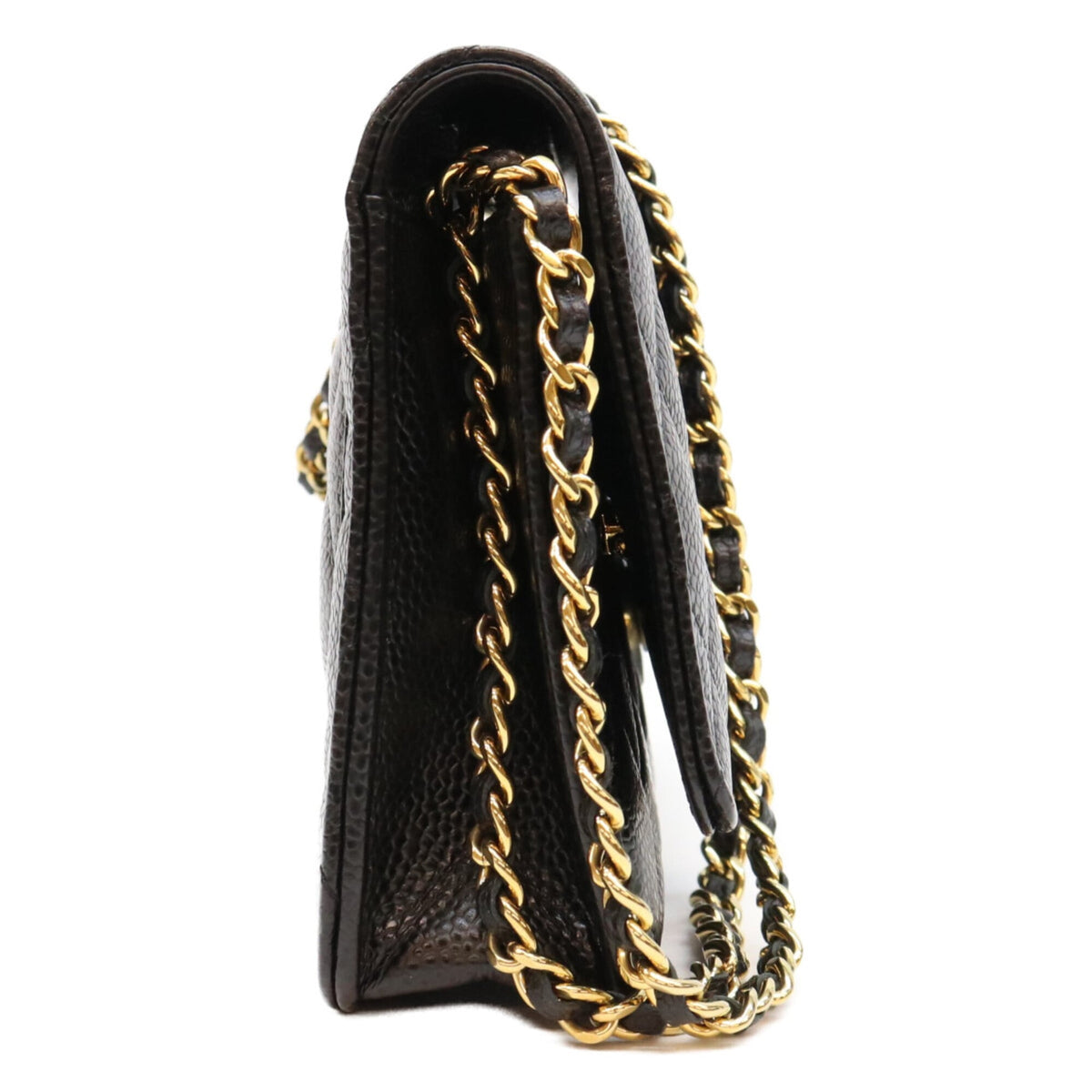 Chanel Black Grained Calfskin Shoulder Bag (Pre-Owned)