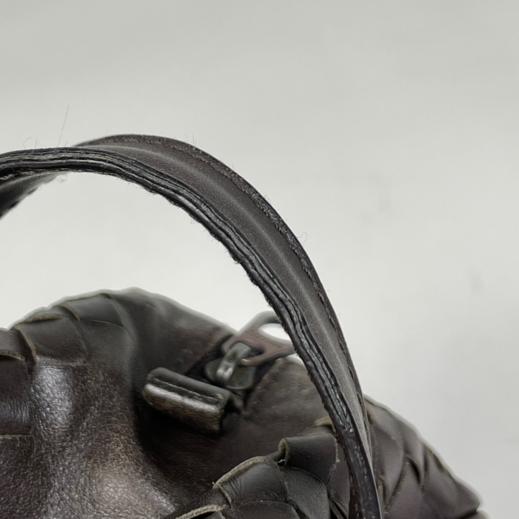 Bottega Veneta Intrecciato Brown Leather Handbag (Pre-Owned)