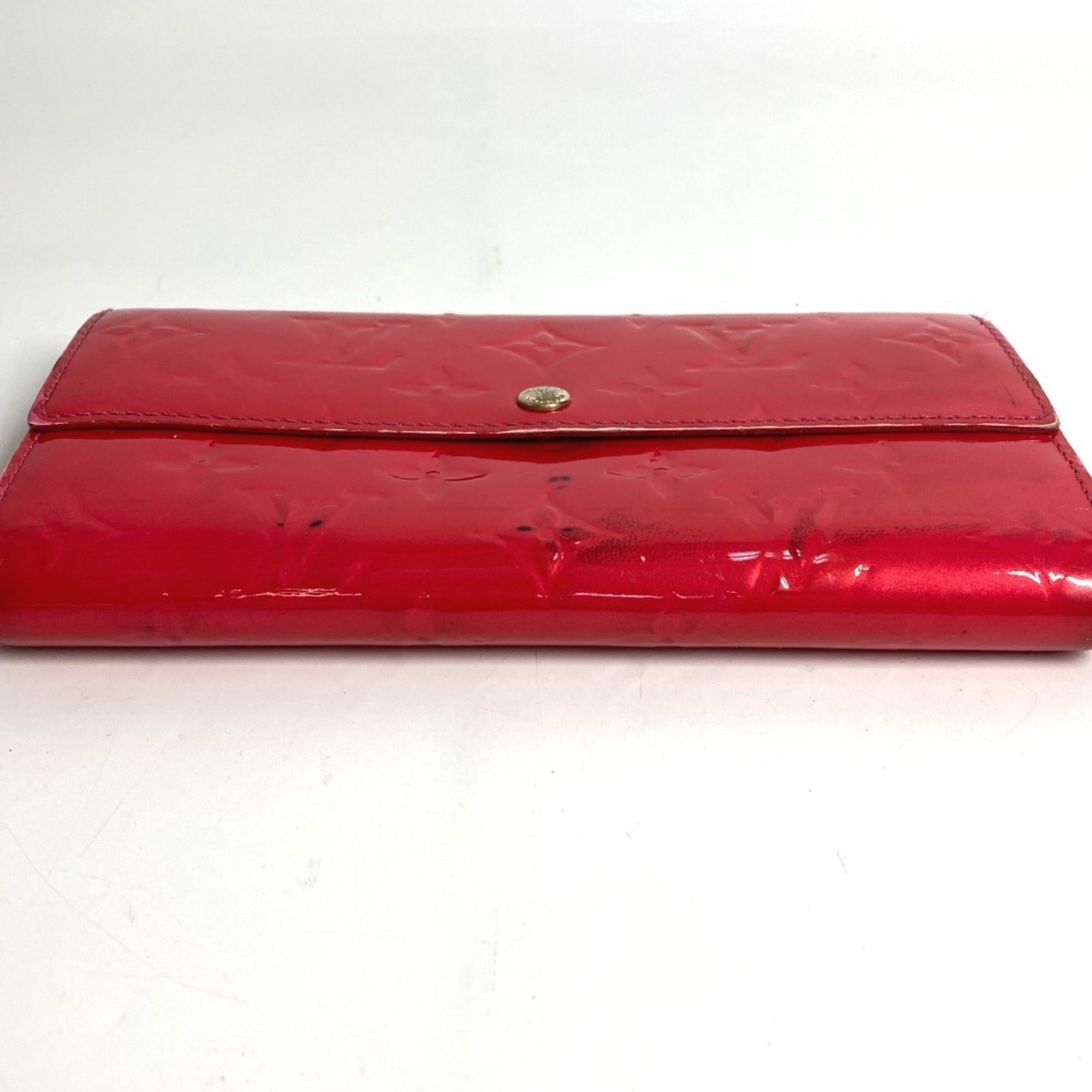 Louis Vuitton Galle Pink Rose Pop Monogram Vernis Long Wallet (Bi-Fold) (Pre-Owned)