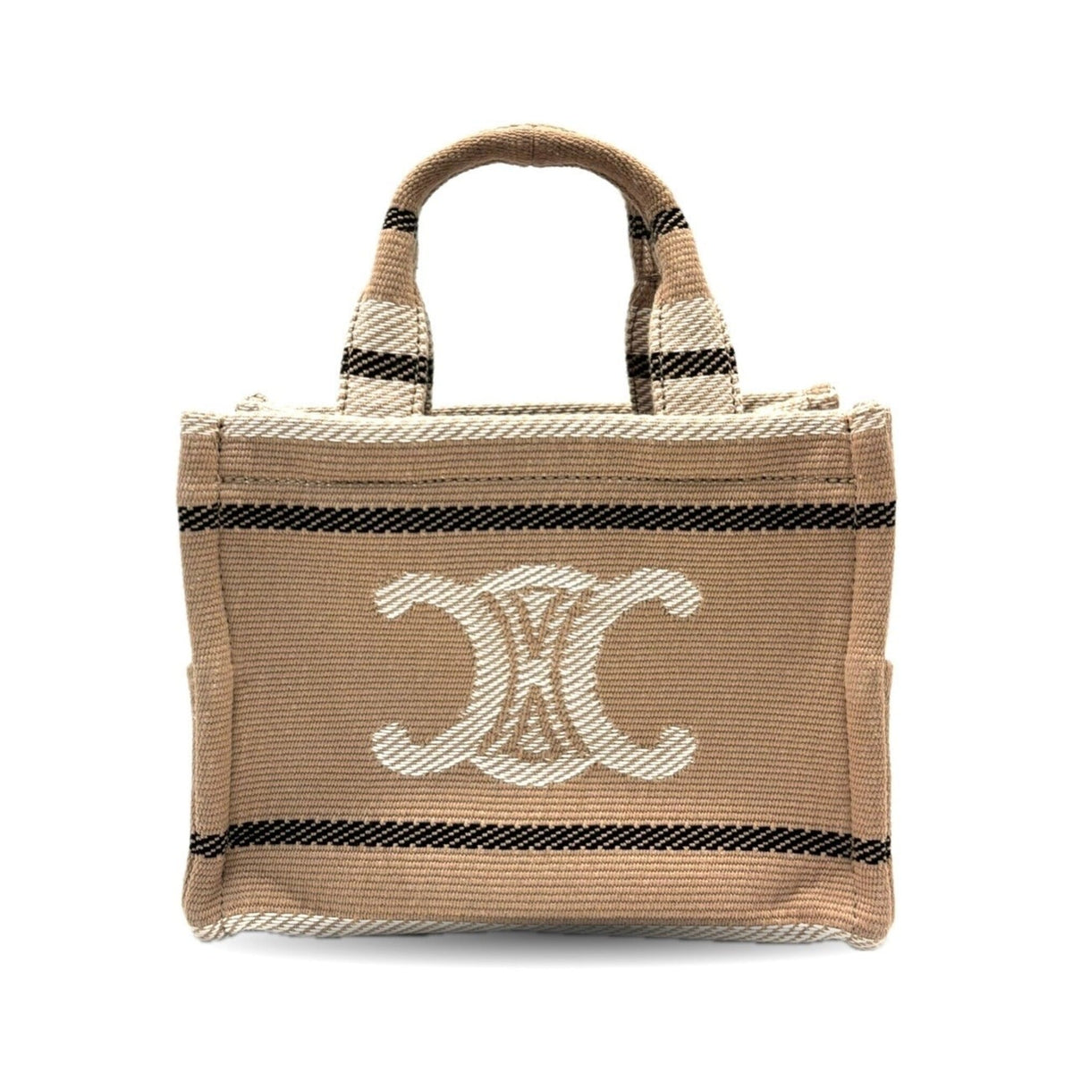 Celine Beige Canvas Handbag Tote Bag (Pre-Owned)