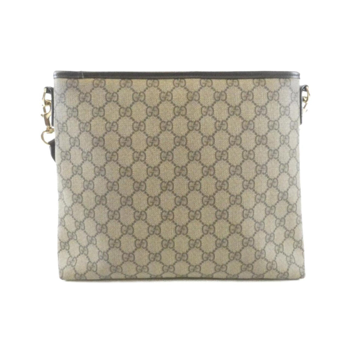 Gucci Beige Brown Gg Supreme Canvas Shoulder Bag (Pre-Owned)