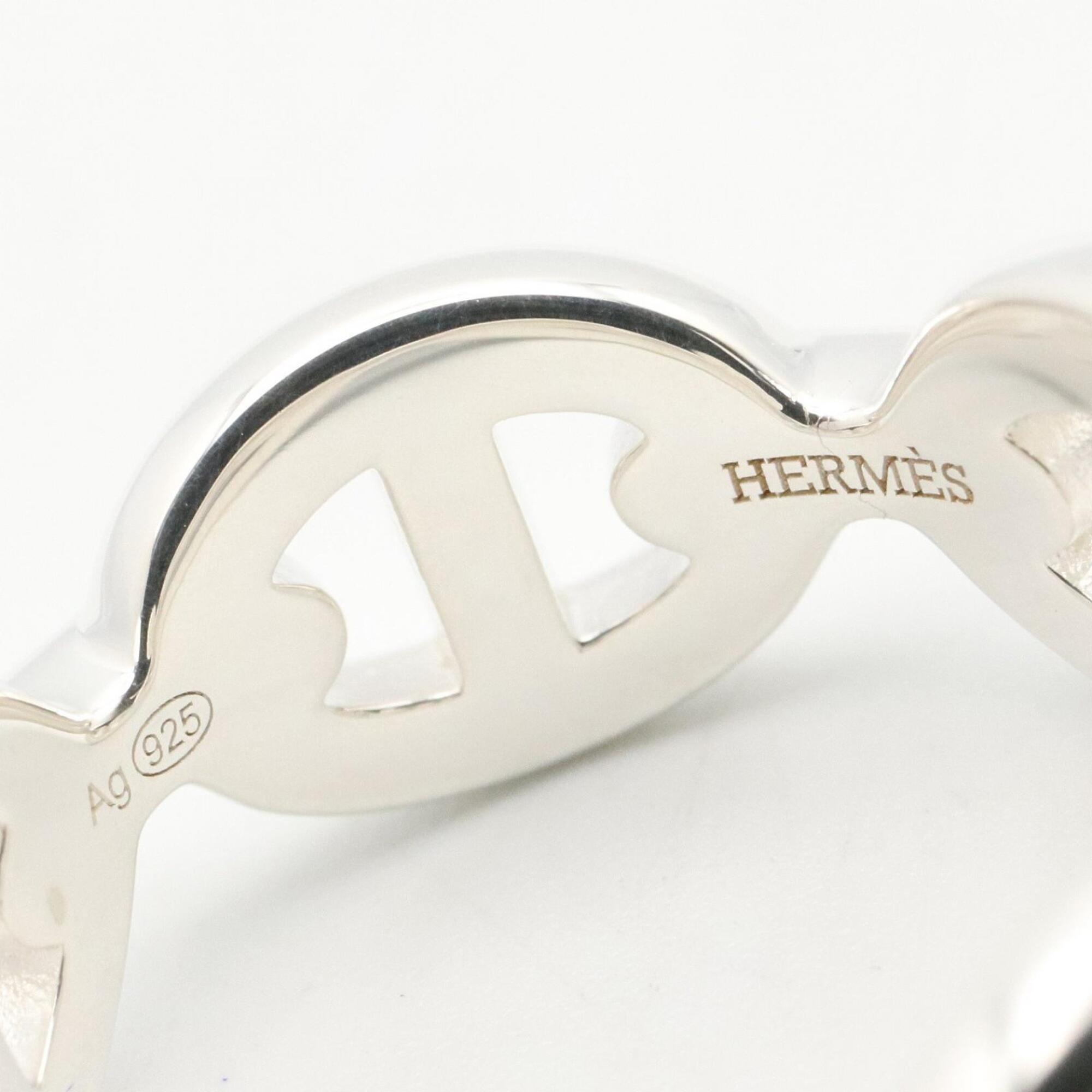 Hermes Silver Silver 925 Band Ring (Pre-Owned)