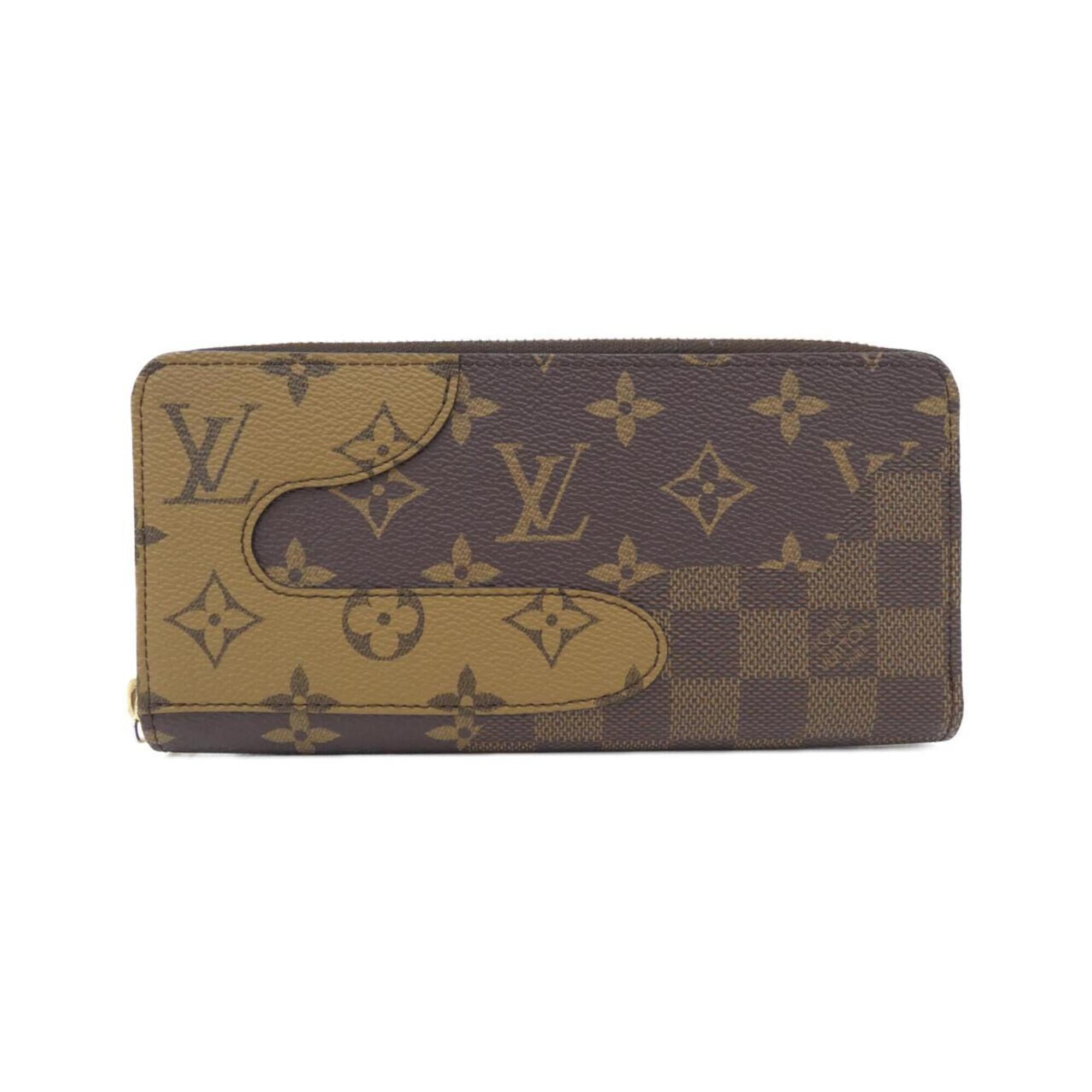 Louis Vuitton Monogram Marron Coated Canvas Long Wallet (Bi-Fold) (Pre-Owned)