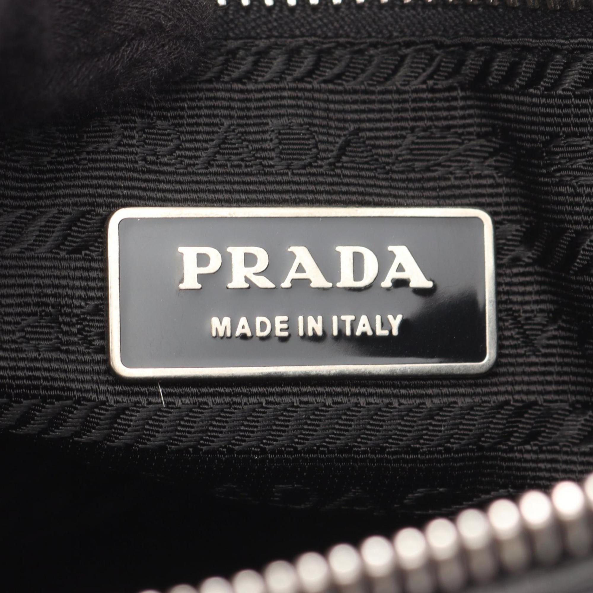 Prada Black Nylon Leather Shoulder Bag (Pre-Owned)