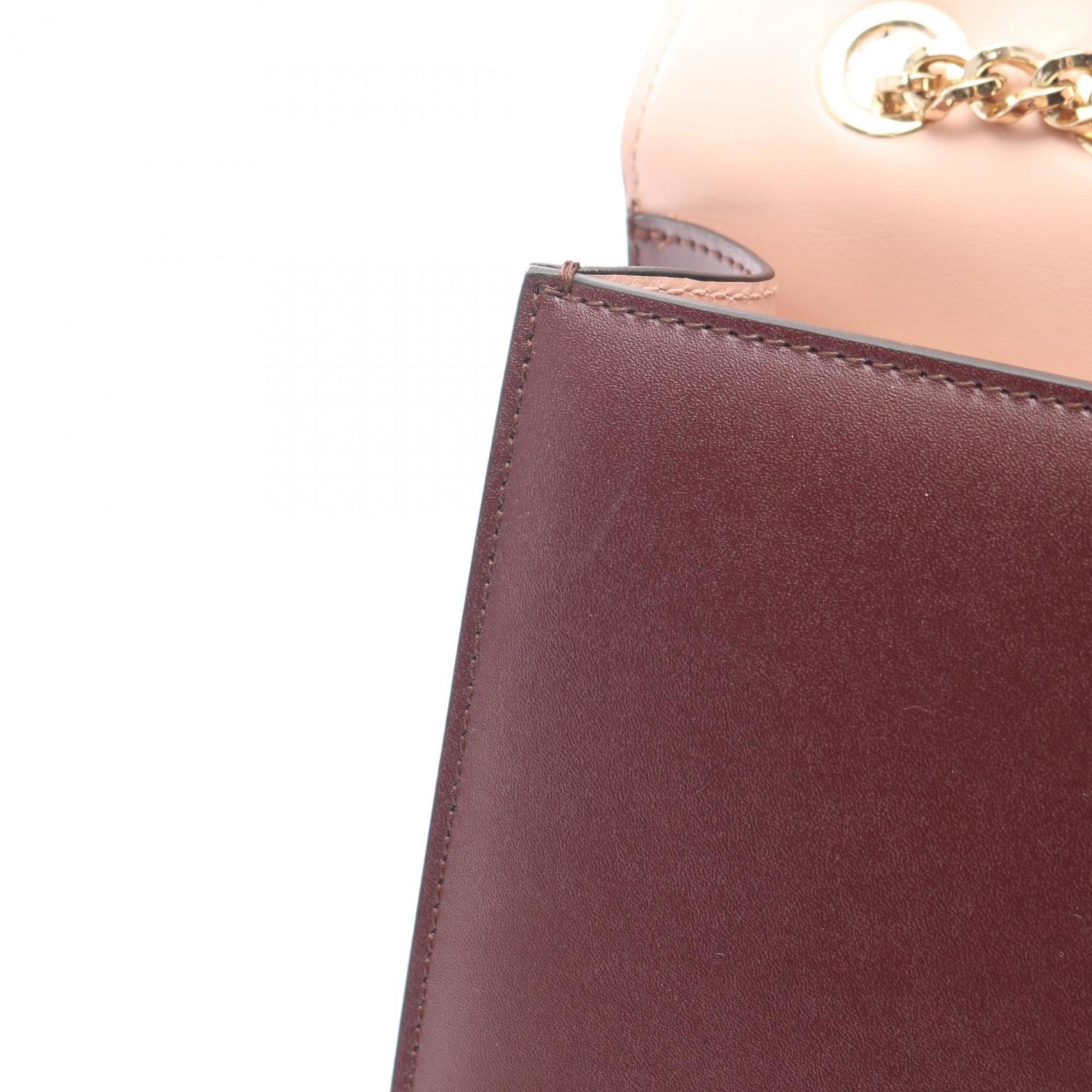 Salvatore Ferragamo Bordeaux Leather Shoulder Bag (Pre-Owned)