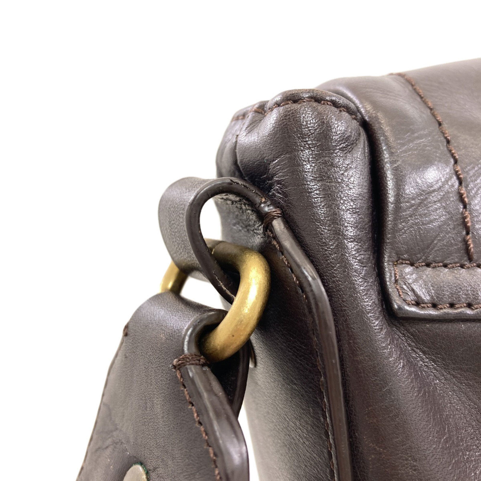 Bally Brown Leather Shoulder Bag (Pre-Owned)