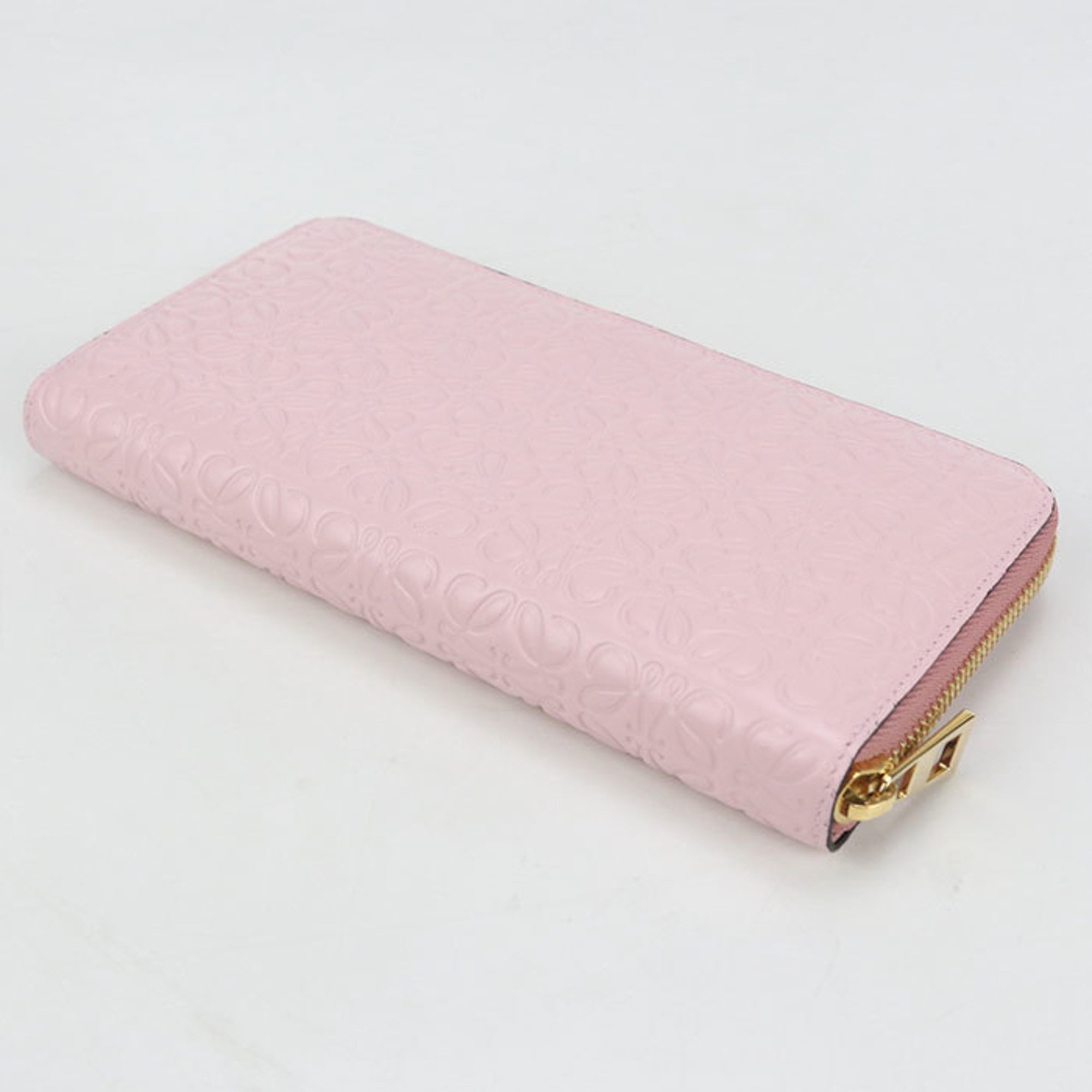 Loewe Repeat Pink Leather Long Wallet (Bi-Fold) (Pre-Owned)
