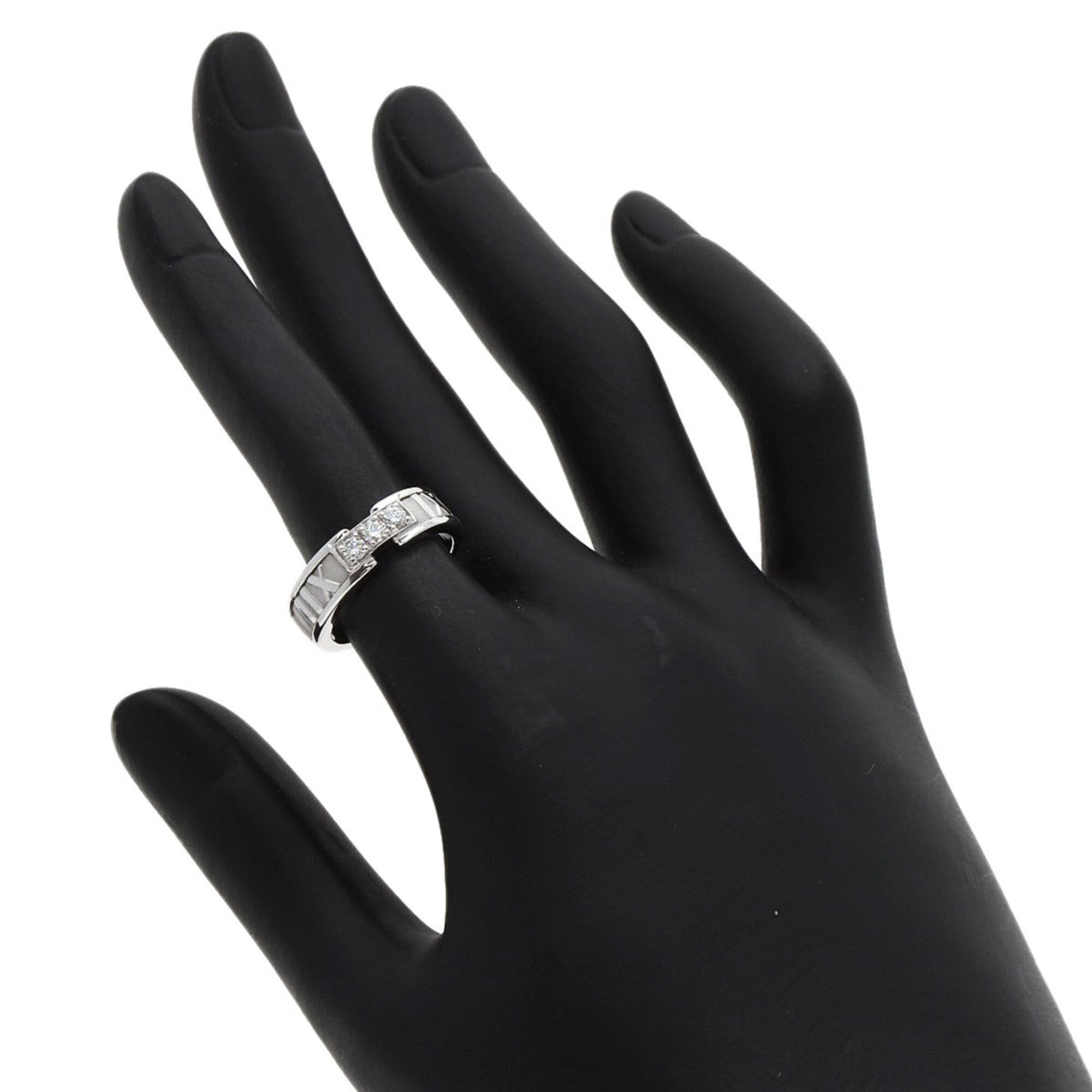 Tiffany Atlas White Gold (18K) Band Ring (Pre-Owned)